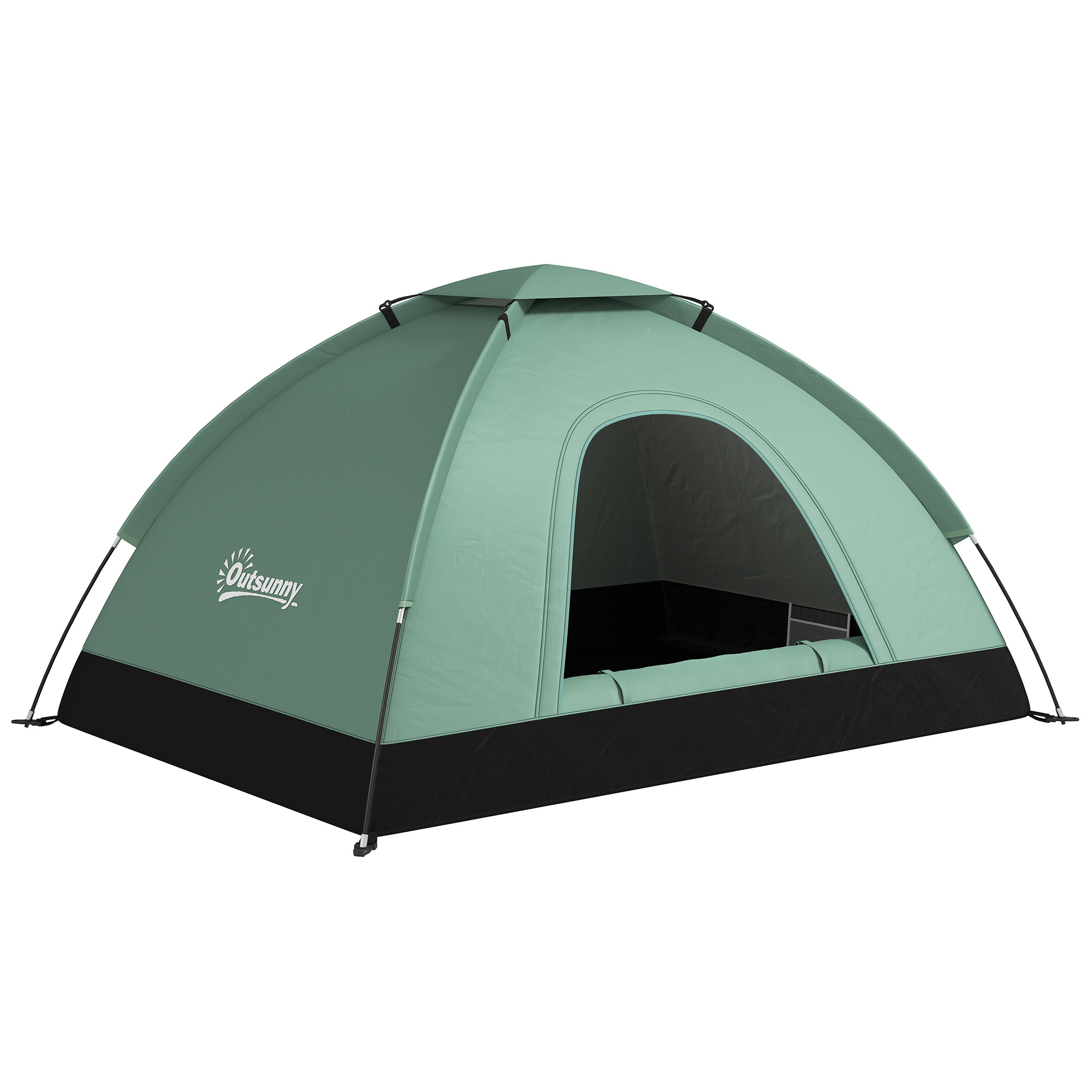 Outsunny Kuppelzelt für 2 Personen leicht, stabil wasserdicht Familienzelt mit Tür&Fenster Packtasche, Haken, Campingzelt mit 2000mm Wassersäule Zelt für Camping Reise Trekking Garten   Aosom