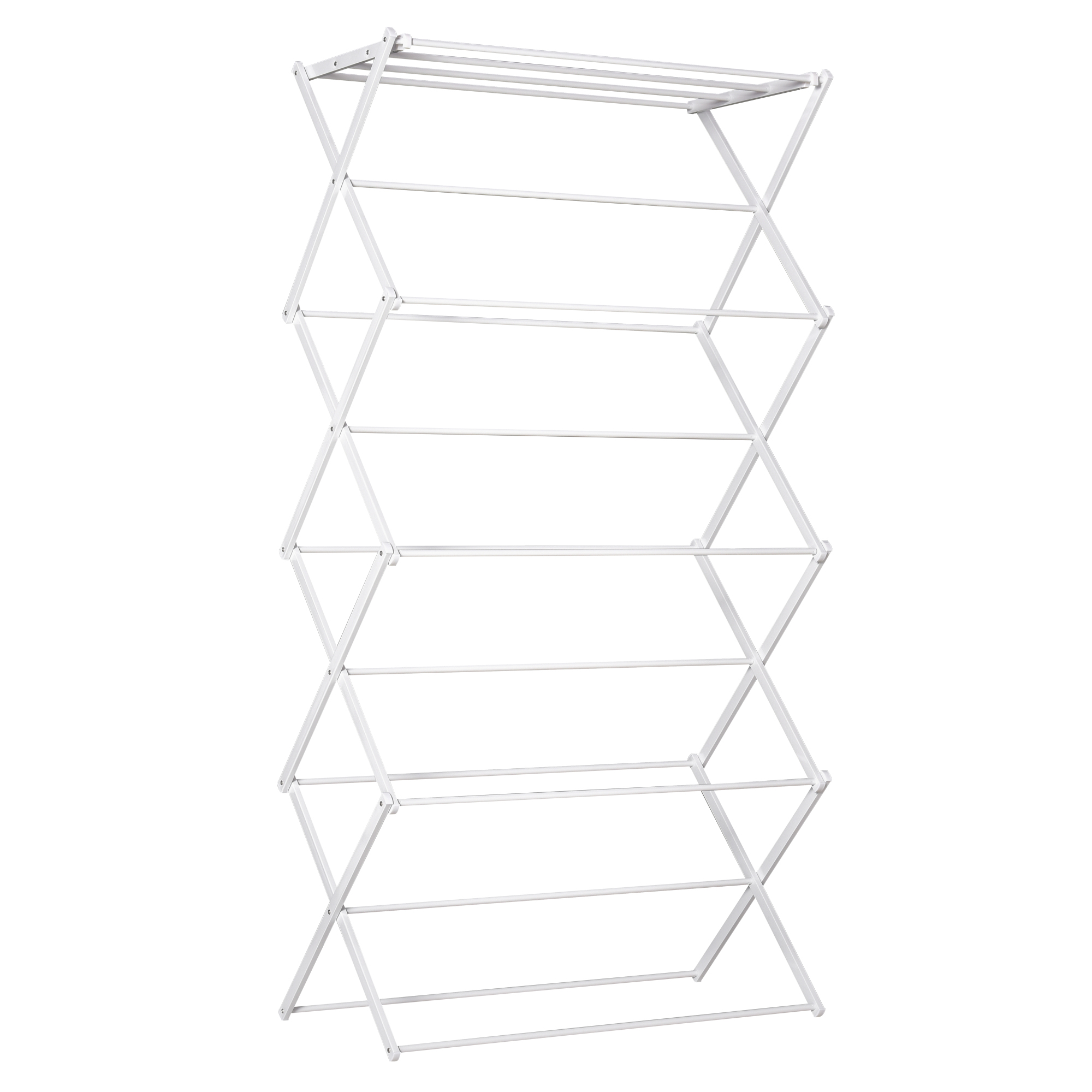 HOMCOM Wäscheständer faltbar 8-stufig Turmtrockner Metall Kunststoff Weiß 74x35x144cm Aosom