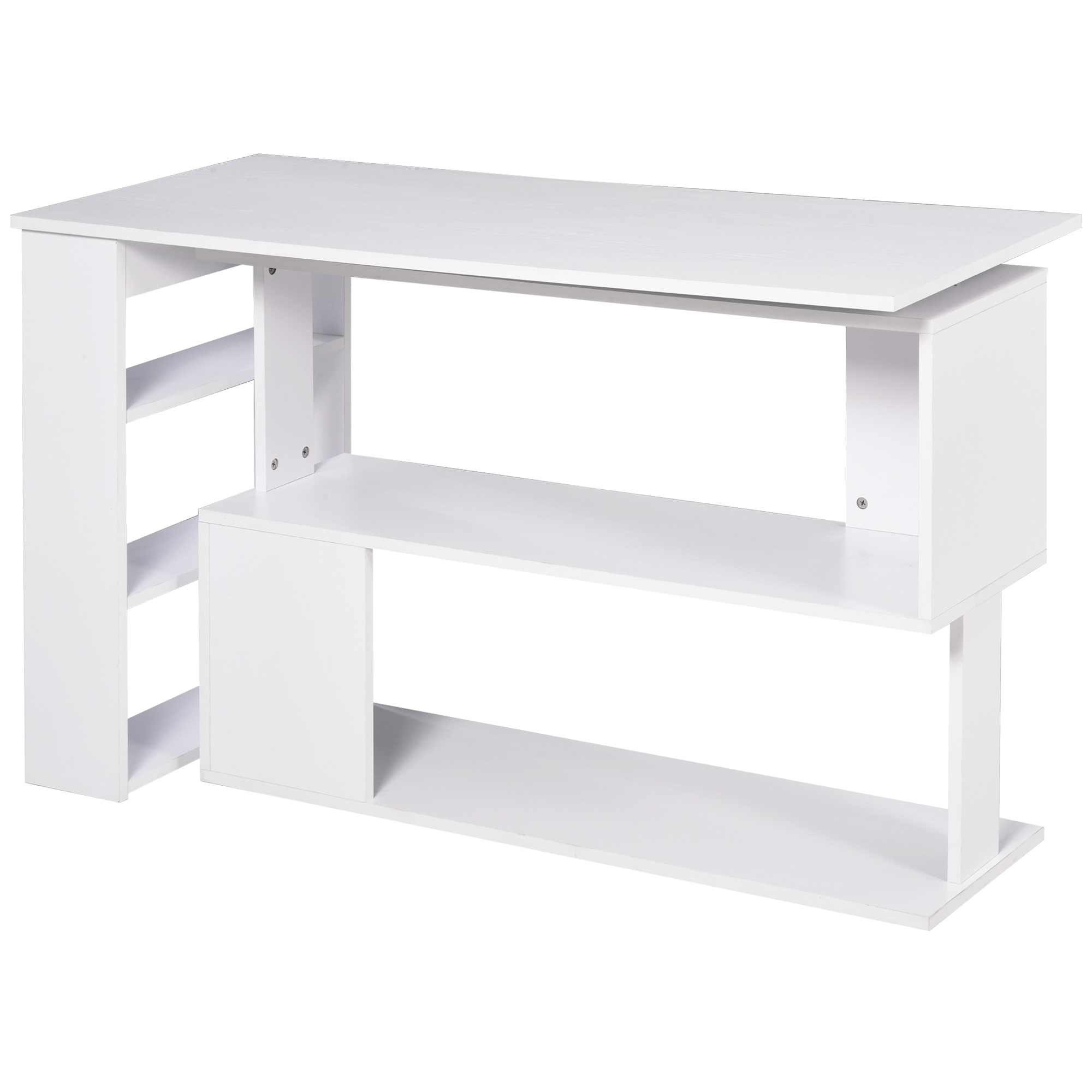 HOMCOM Eckschreibtisch Computertisch L-Form 120x110cm I-Form 190x50cm, stabiler Arbeitstisch für Home Office Aosom.de