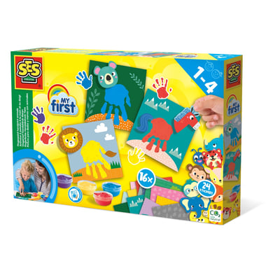 SES Creativ® My first-Fingerfarbe Handabdruck Tiere