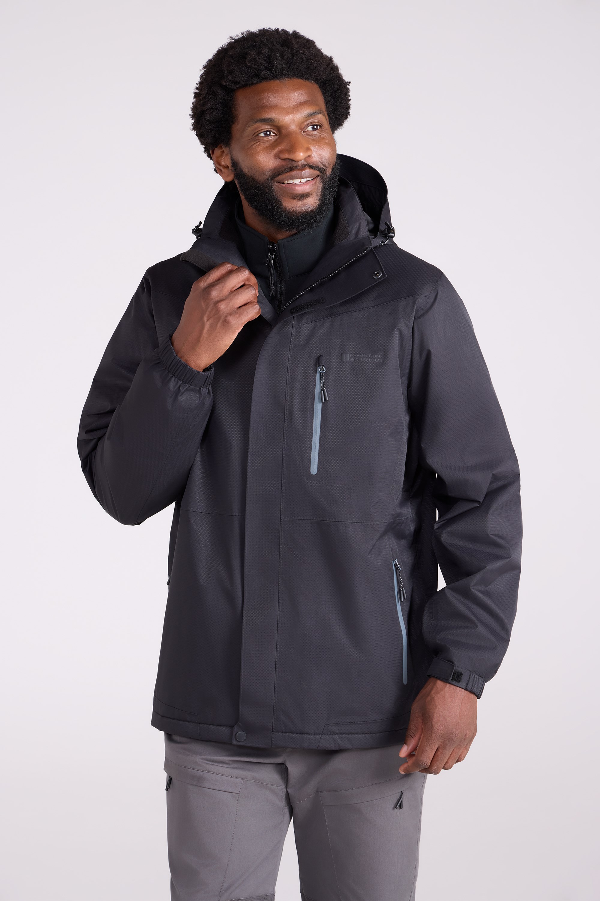 Bracken Extreme Wasserdichte 3 in 1 Herrenjacke - Schwarz