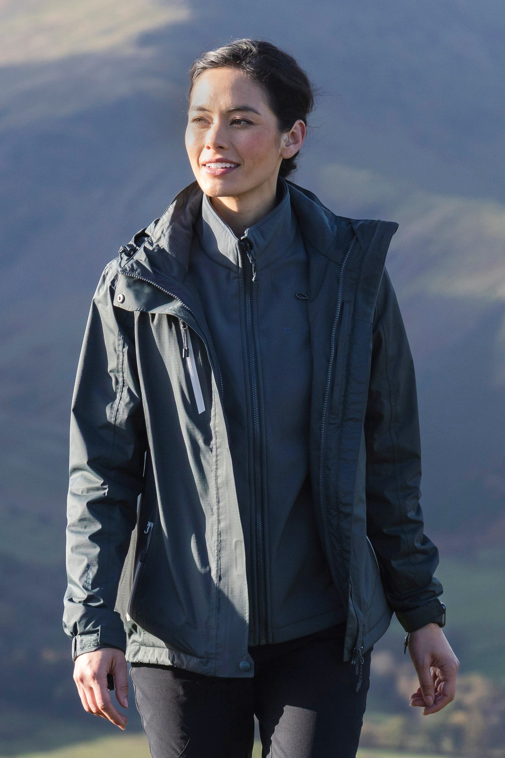 Bracken Extreme 3 in 1 Wasserdichte Damenjacke - Khaki