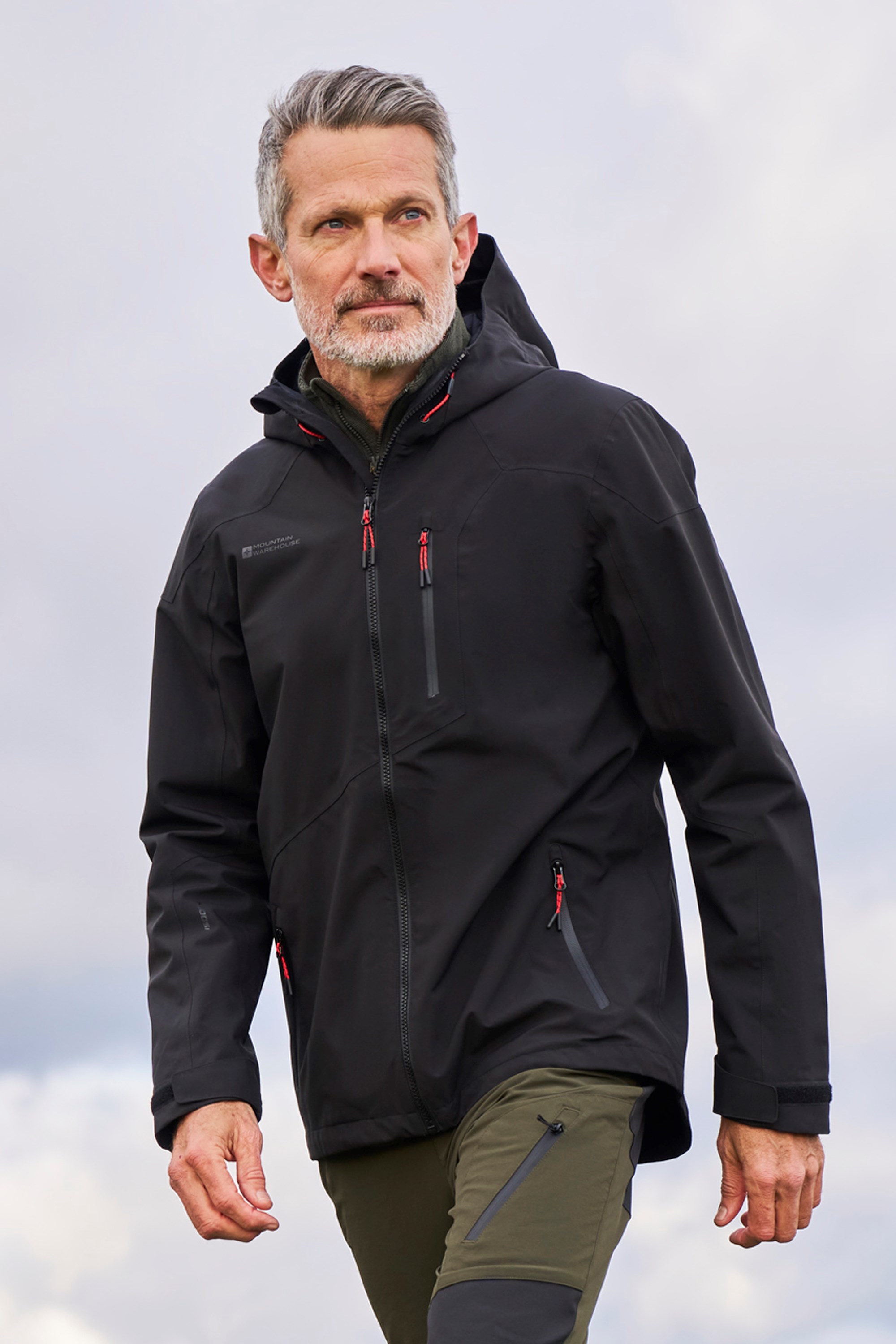 Bachill Wasserdichte Herrenjacke - Schwarz