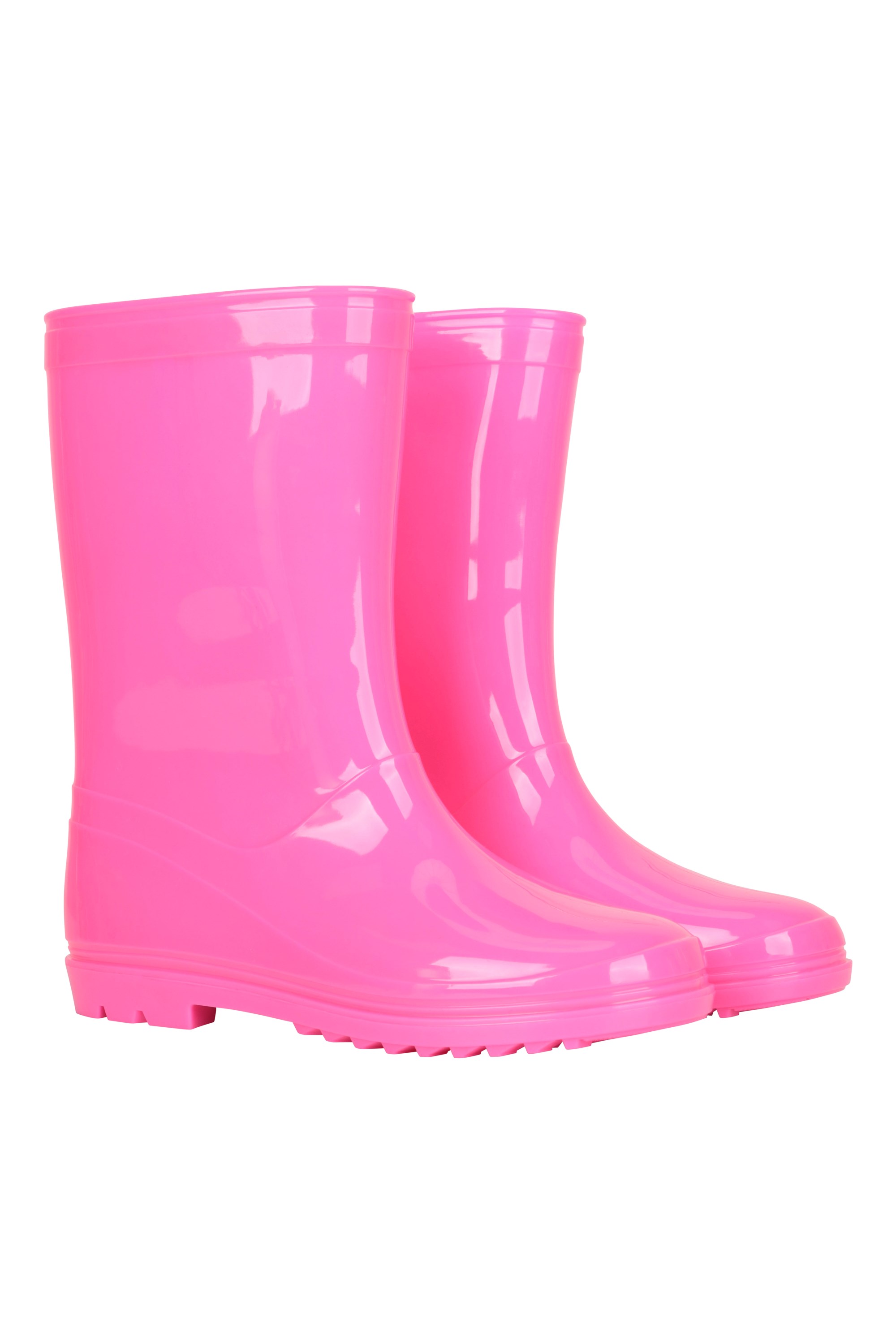 Einfarbige Kinder Gummistiefel - Intensiv Pink