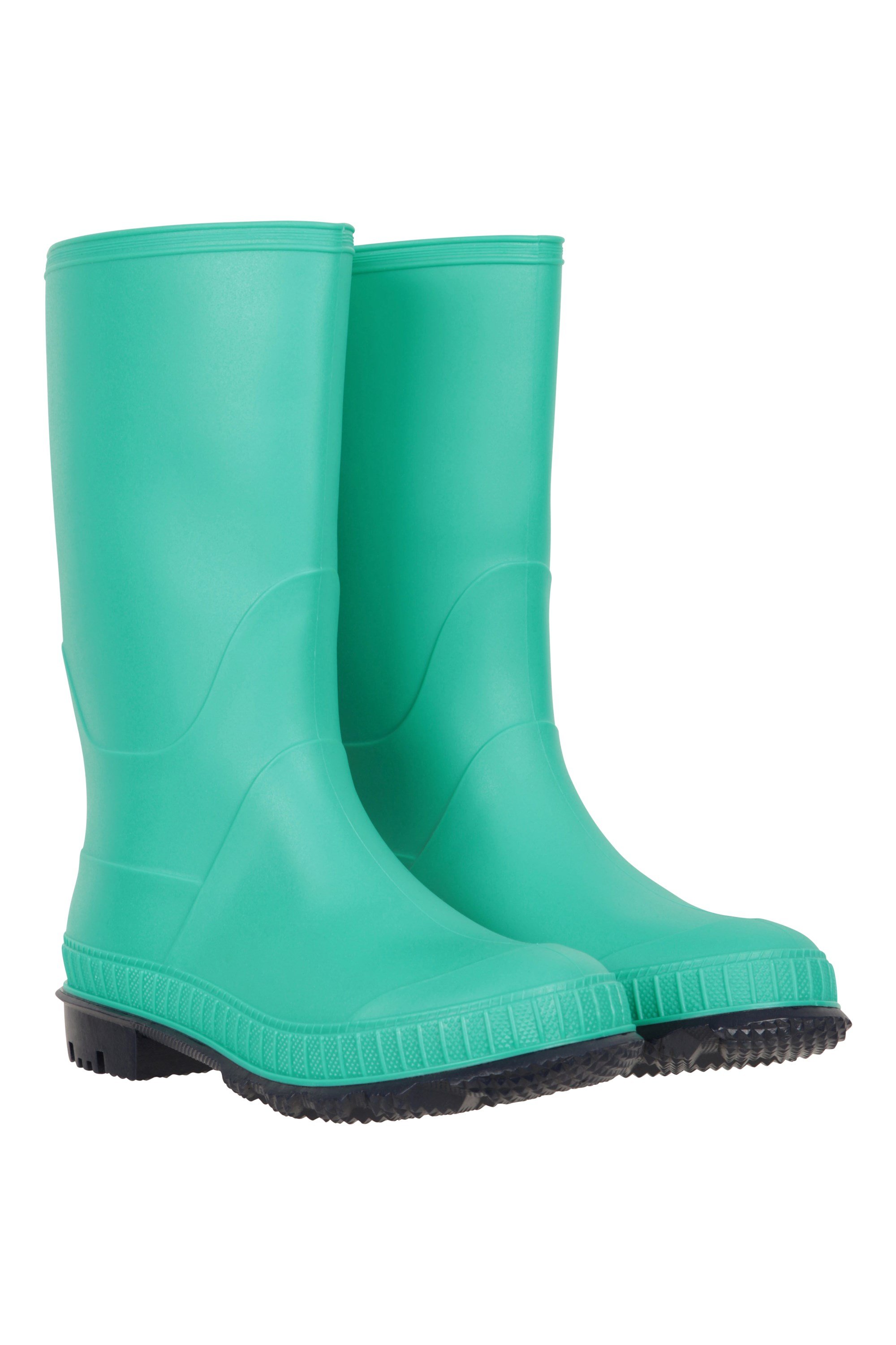Einfarbige Kinder Gummistiefel - Dunkel Aquamarin