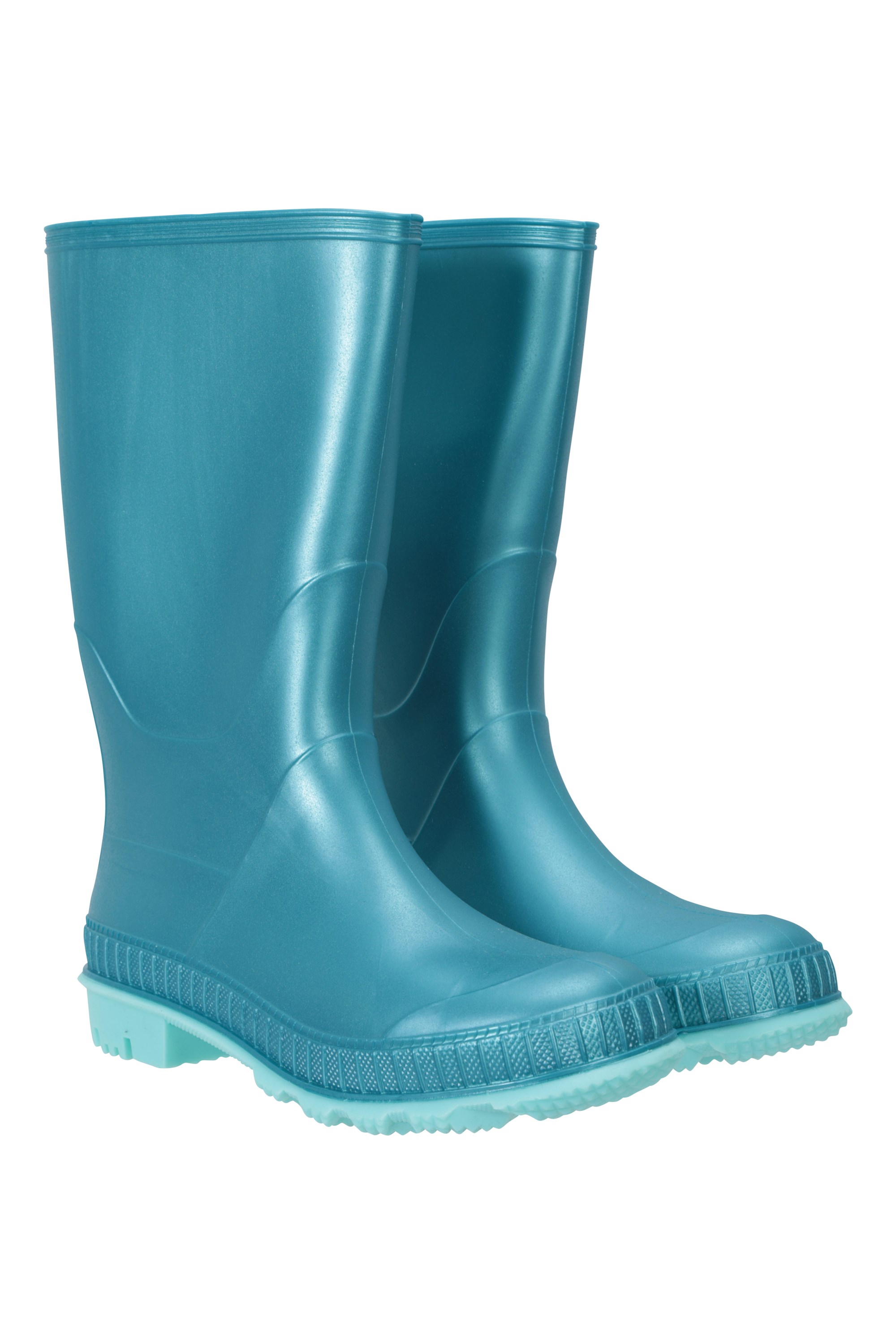 Einfarbige Kinder Gummistiefel - Hell Aquamarin