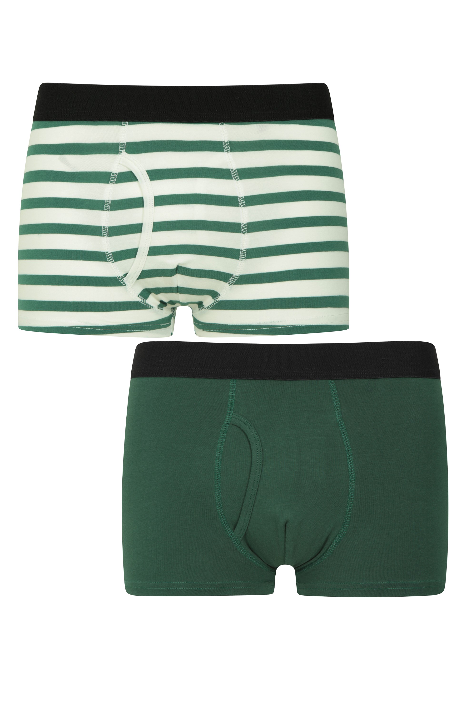 Gestreifte Boxershorts für Herren, Mehrfachpackung - Grün
