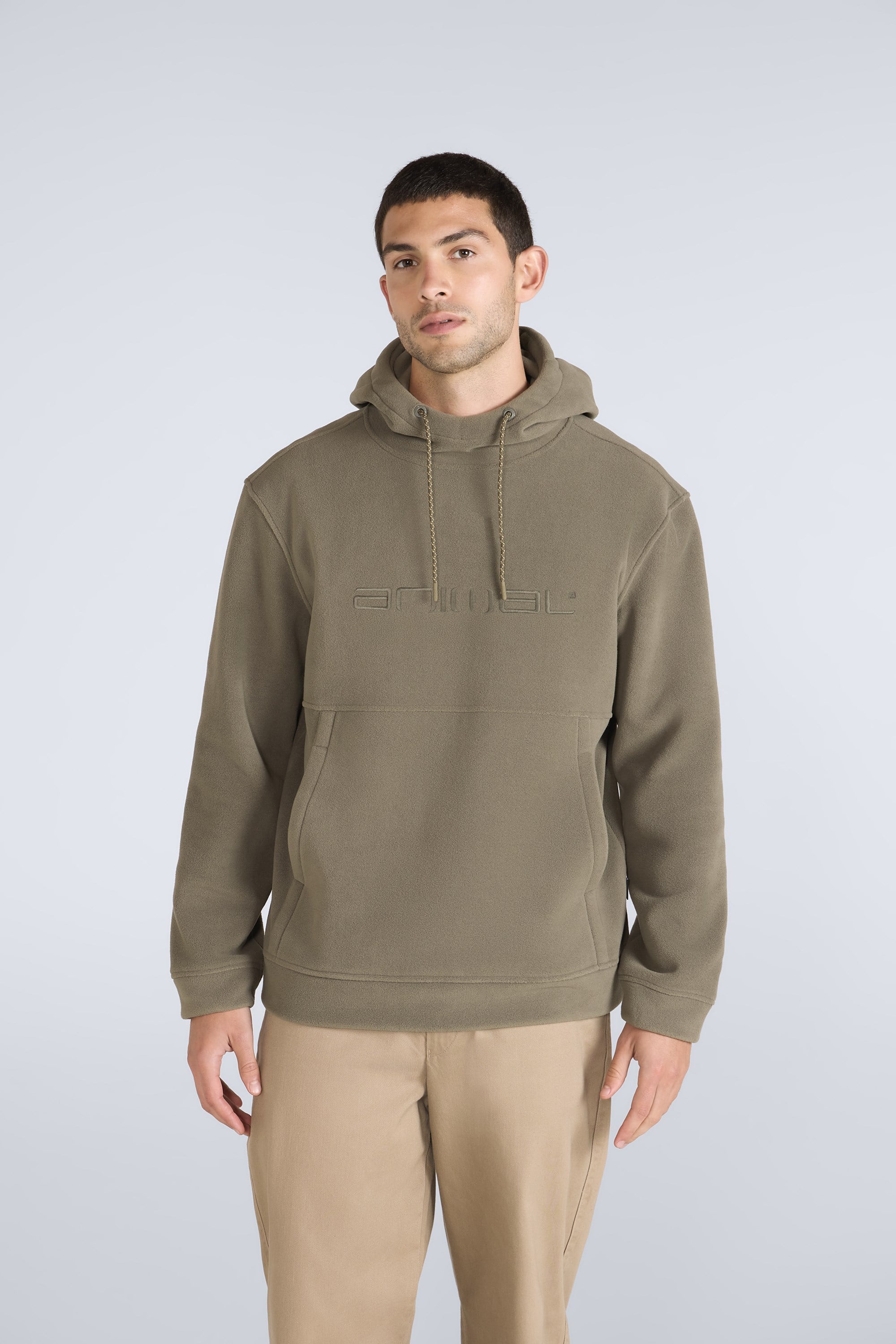 Louis Logo Herren Fleece-Kapuzenpullover - Khaki