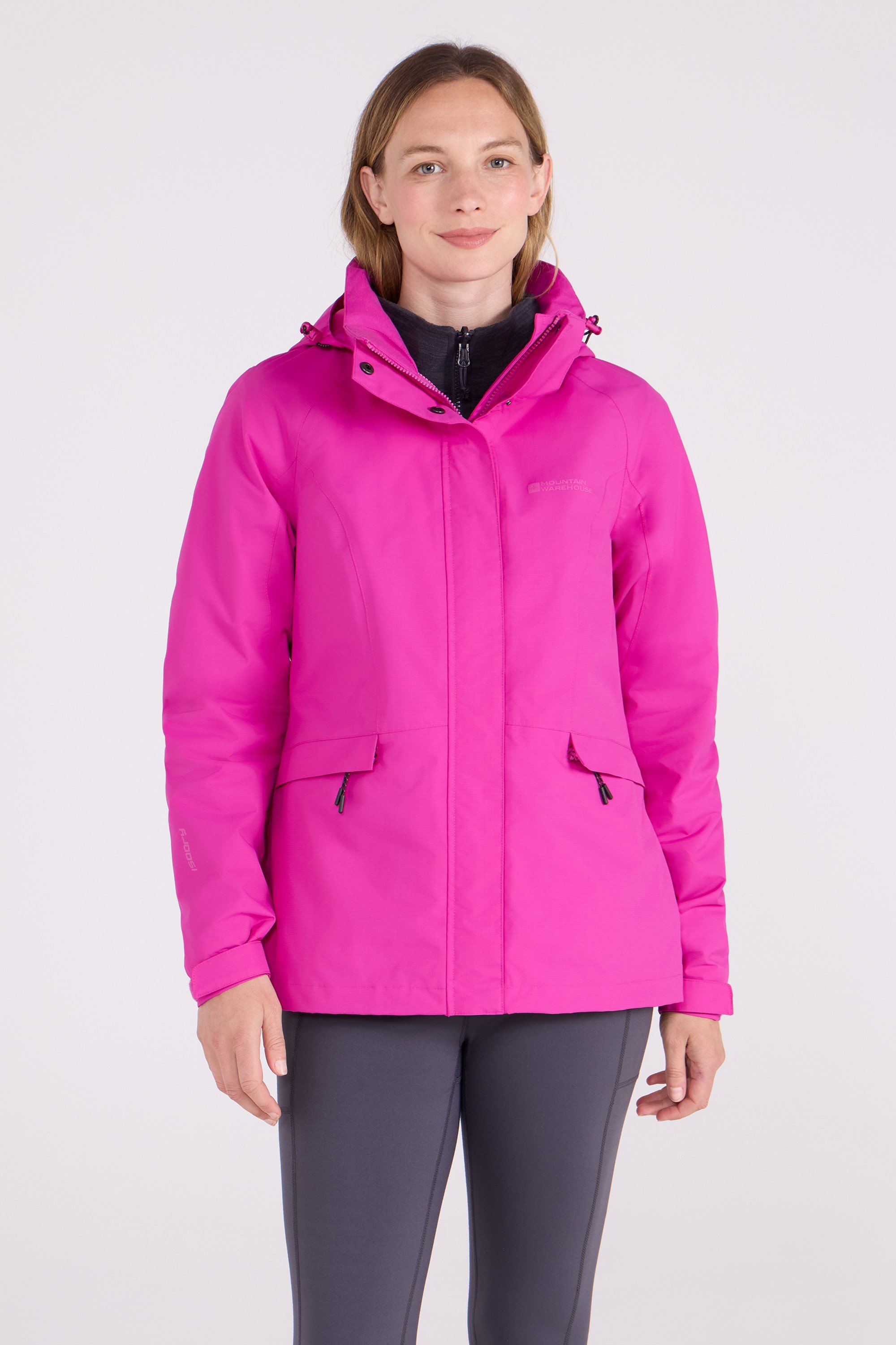 Thunderstorm II 3-in-1-Damenjacke - Intensiv Pink