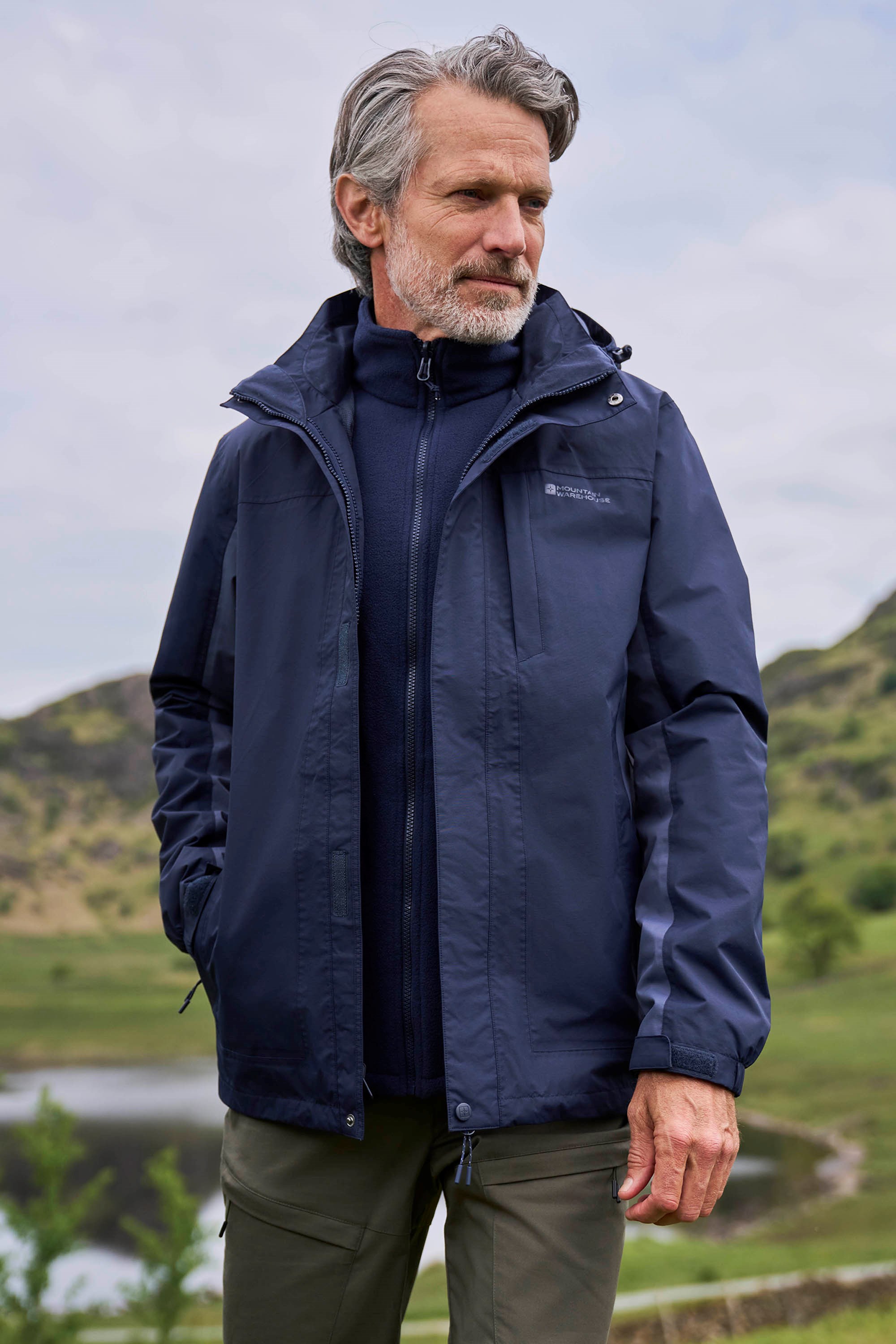 Thunderstorm Wasserdichte 3-in-1 Herrenjacke - Dark Blau