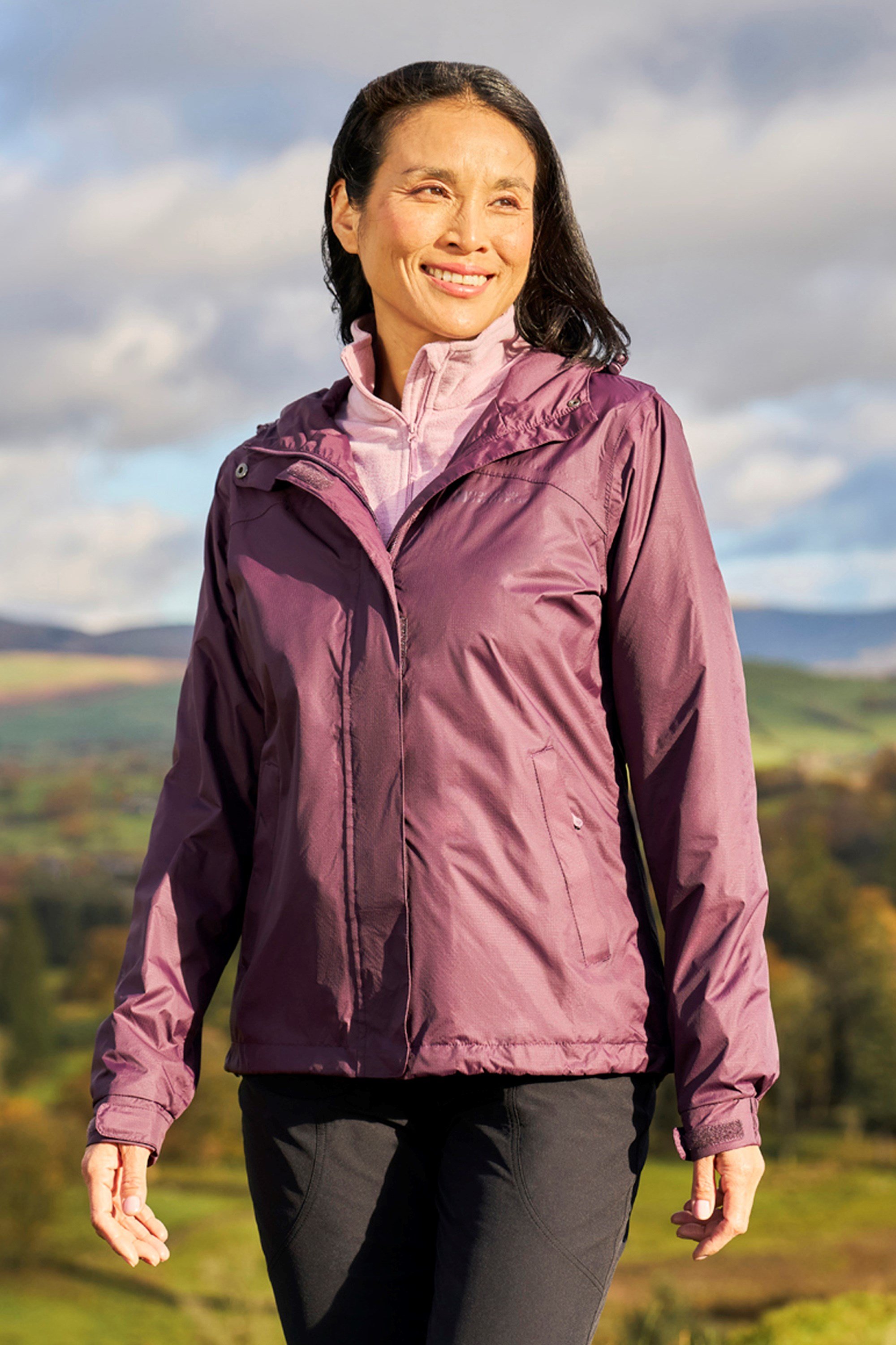 Torrent Leichte Wasserdichte Damenjacke - Dunkel Lila