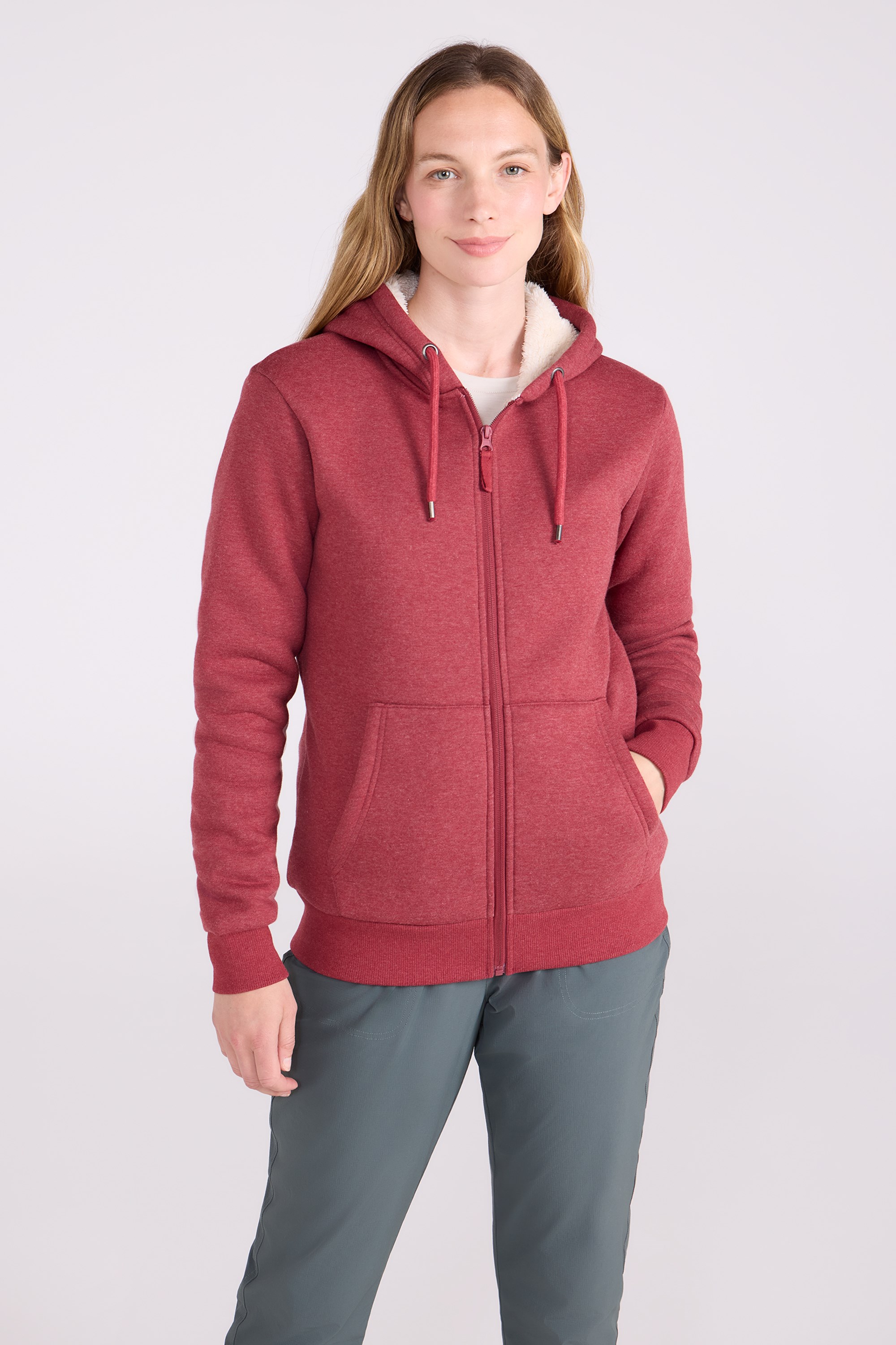 Dalton Damen Kapuzenpullover mit Sherpa-Futter - Orange