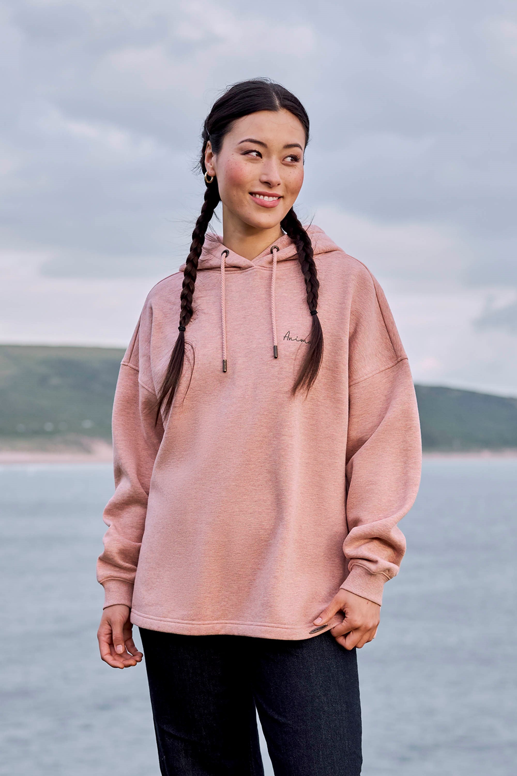 Amber Damen Kapuzenpulli - Rosa