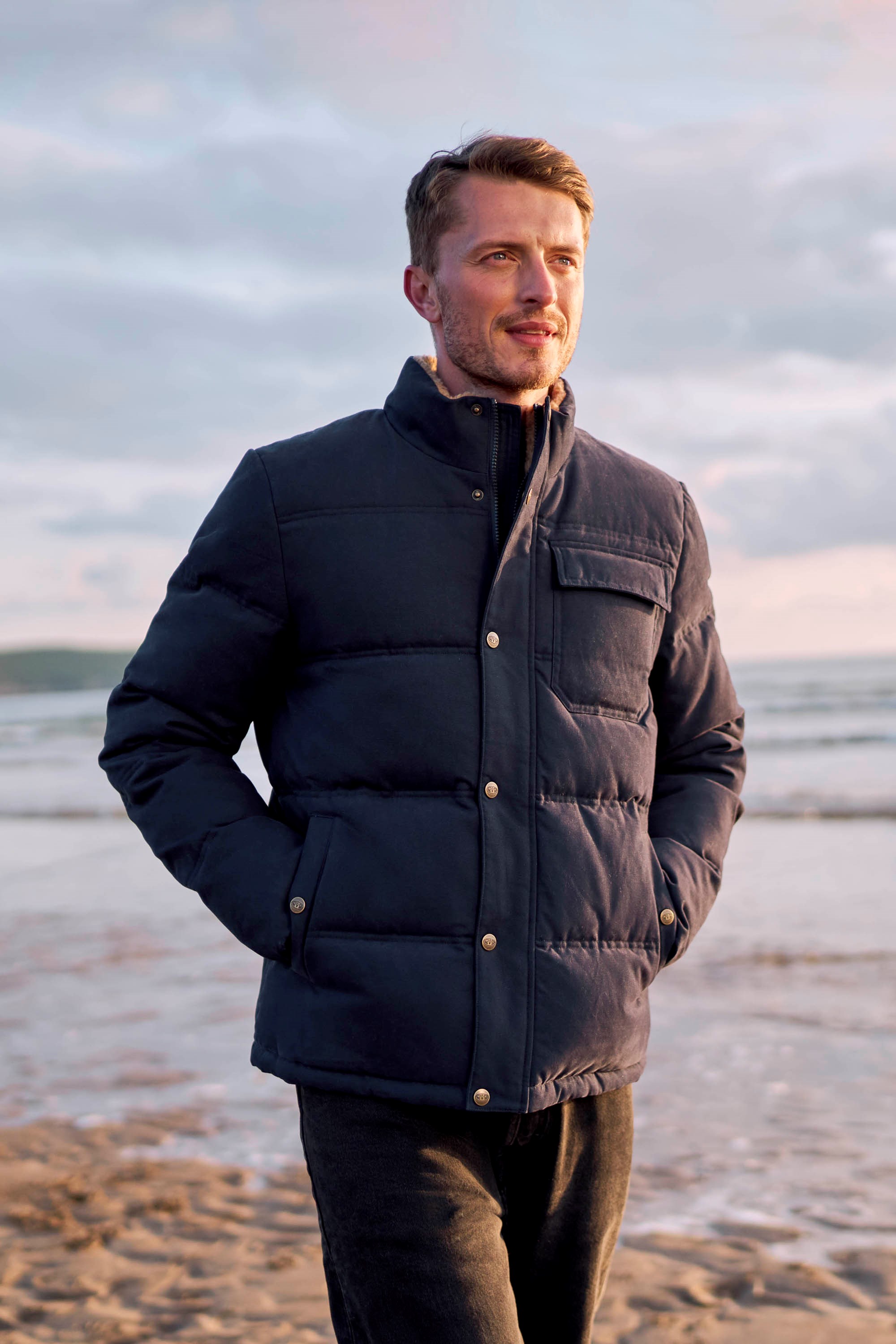Fistral Wattierte Herrenjacke - Marineblau