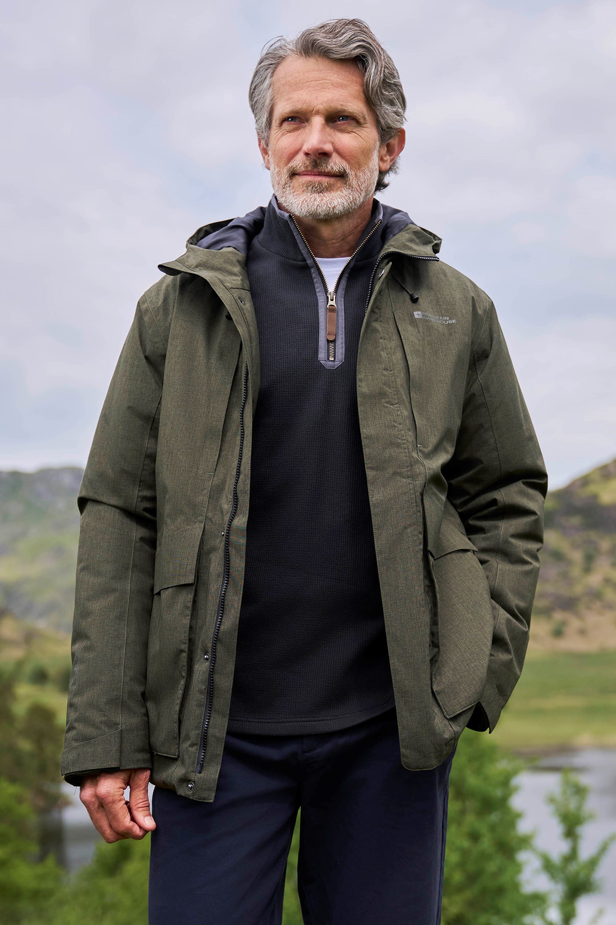 Tempest Wasserdichte Wattierte Herrenjacke - Khaki