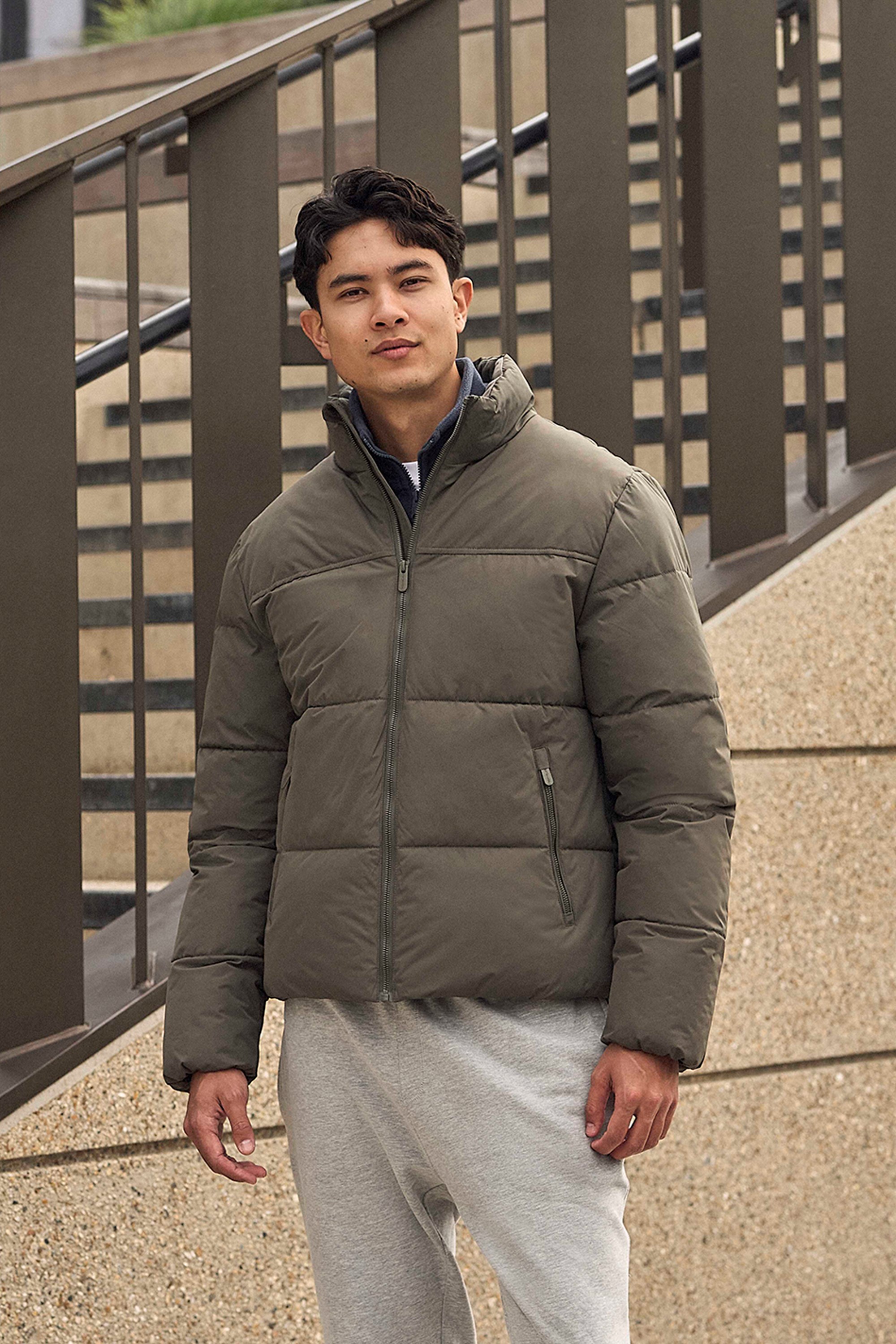 Volt Wattierte Herrenjacke - Dunkel-Khaki