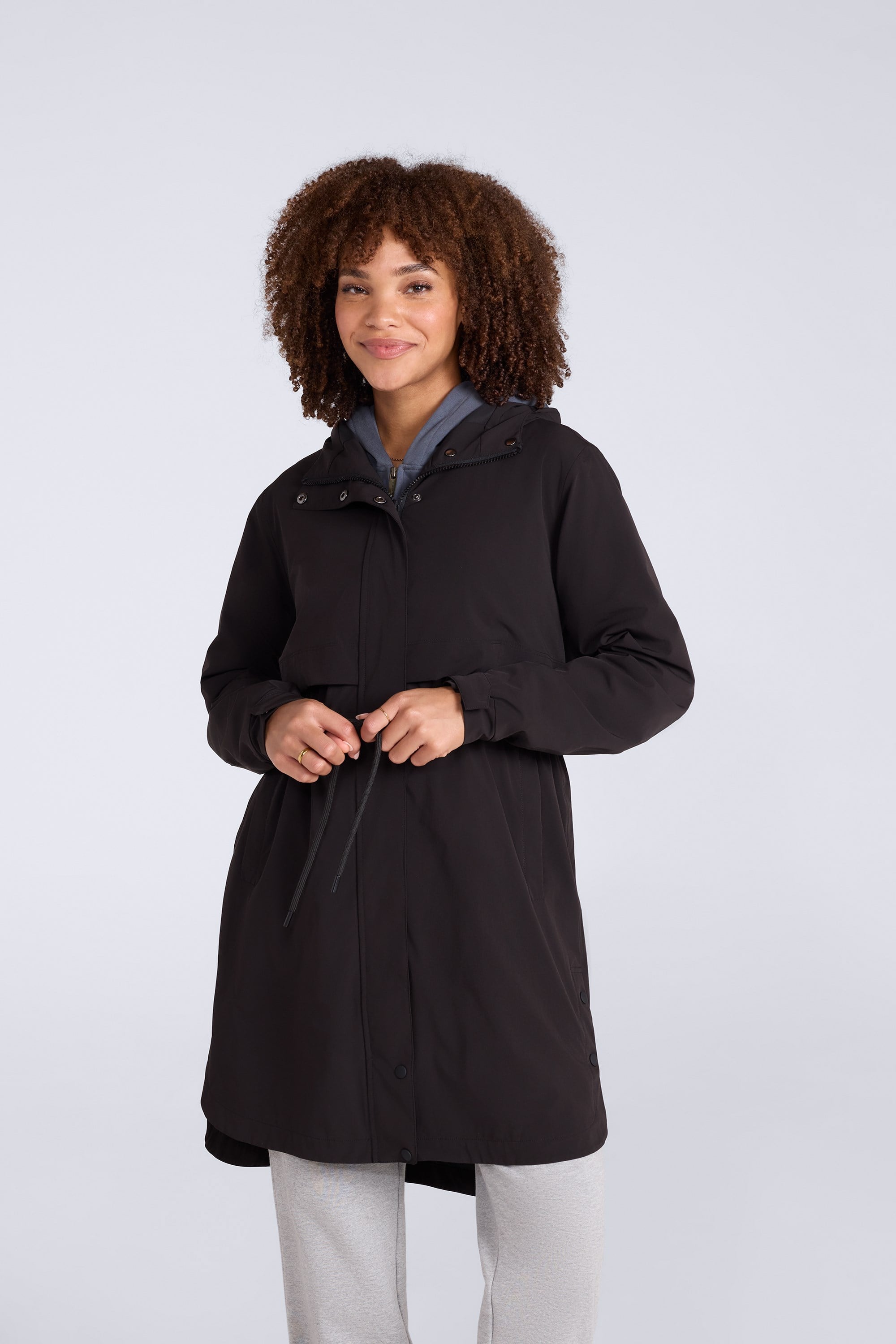 Eden Damen Regenmantel - Schwarz