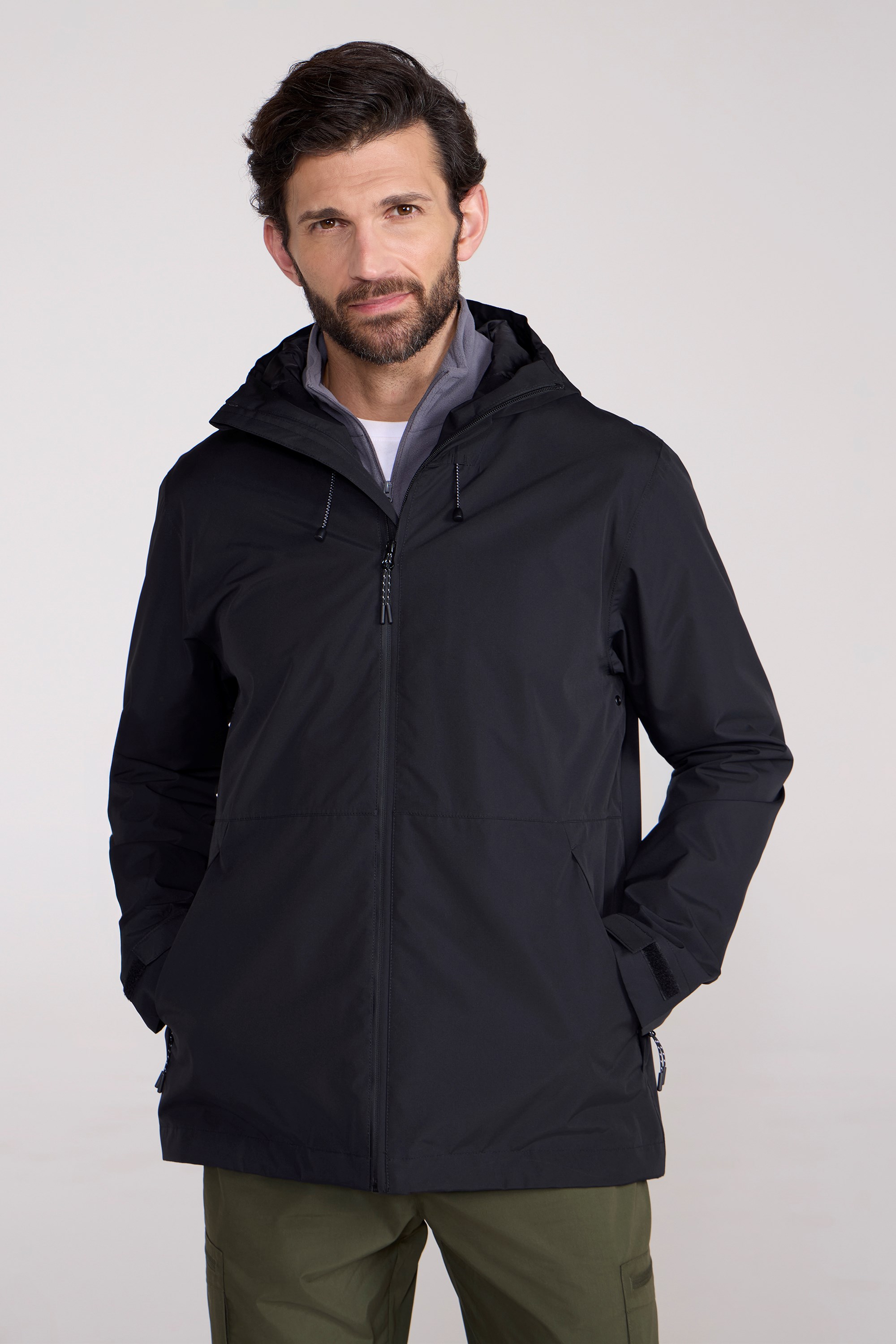 Hill Packaway Wasserdichte Herrenjacke - Schwarz