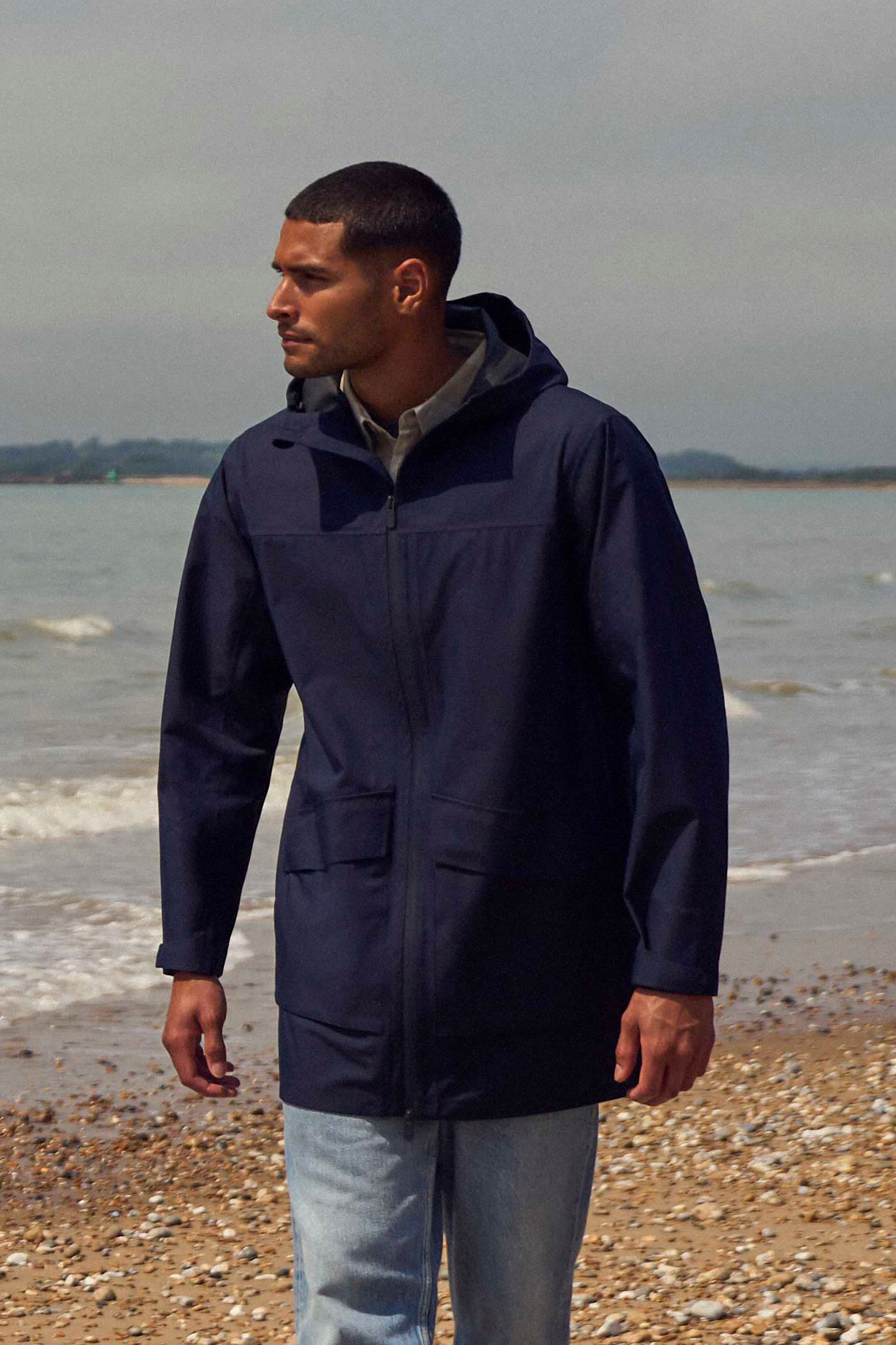 Animal Longline Elements 2.5 Lagen Wasserdichte Herrenjacke - Marineblau