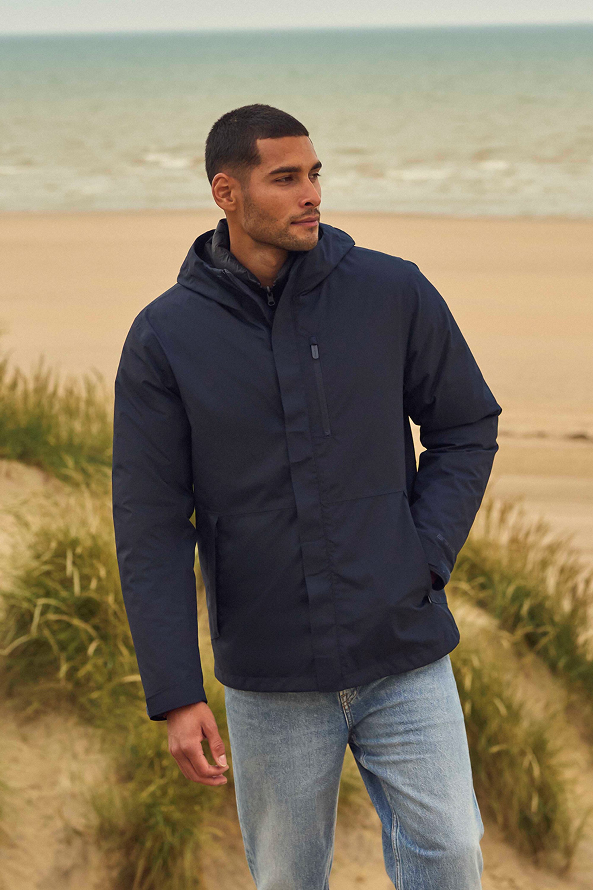Rudy Wasserdichte Gesteppte 3-in-1 Herrenjacke - Marineblau