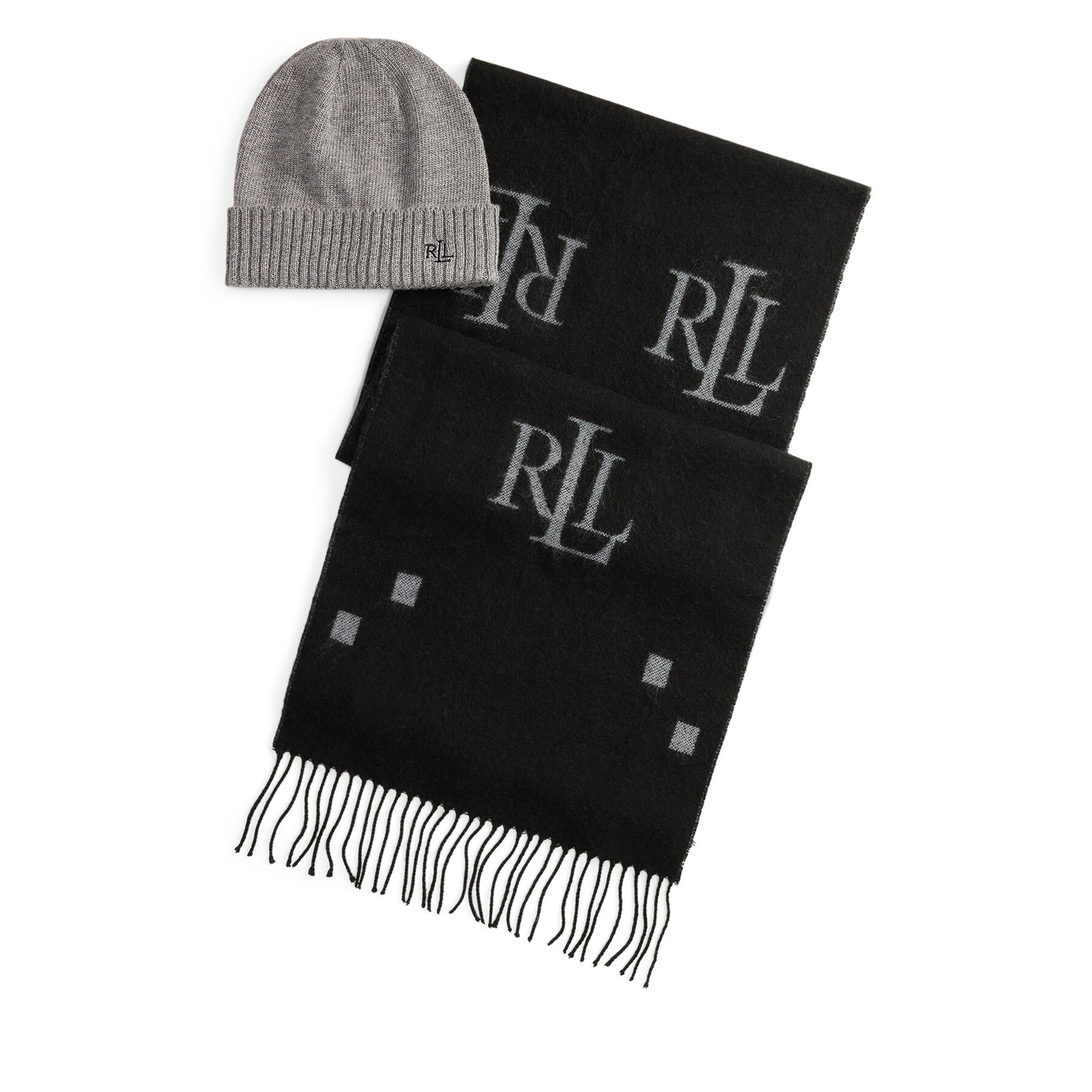 Set Schal und Mütze LAUREN RALPH LAUREN LAUREN RALPH LAUREN-454P04457 Schwarz