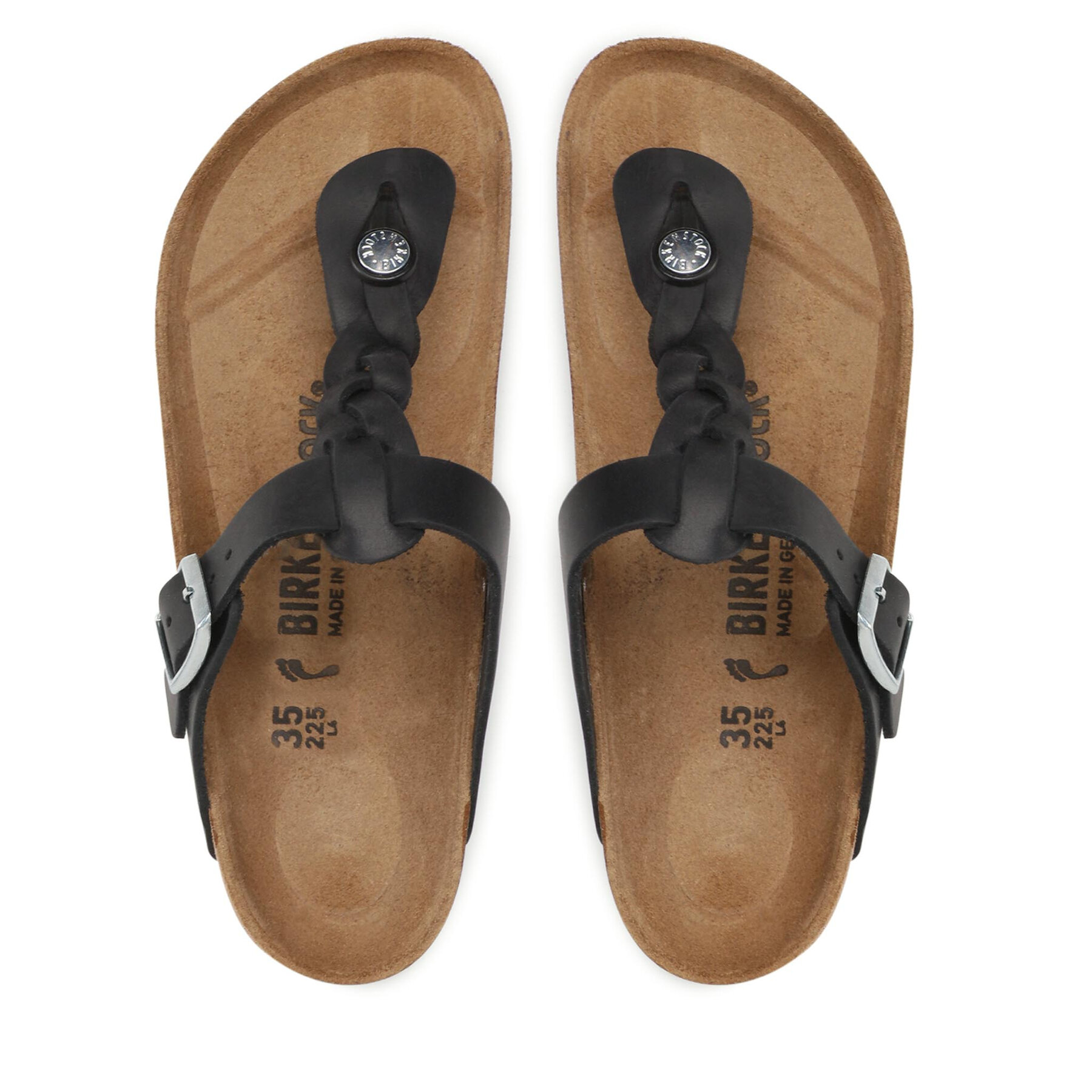 Zehentrenner Birkenstock Gizeh Braided 1021360 Schwarz