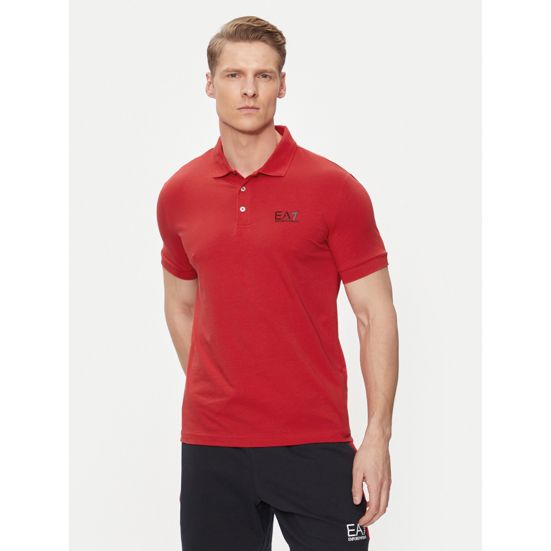 EA7 Emporio Armani Poloshirt 8NPF04 PJM5Z 1461 Rot Regular Fit