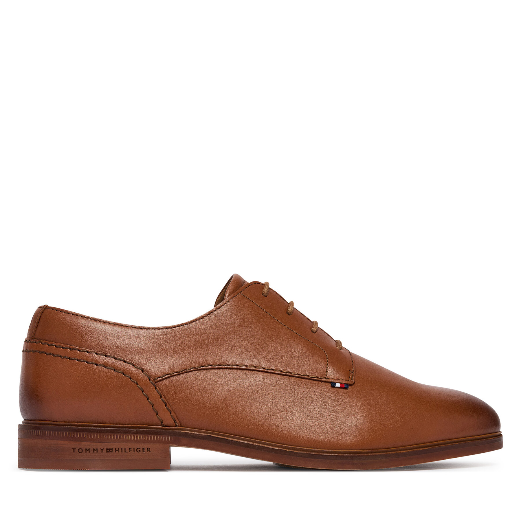 Halbschuhe Tommy Hilfiger Hilfiger Leather Dress Shoe FM0FM05777 Braun