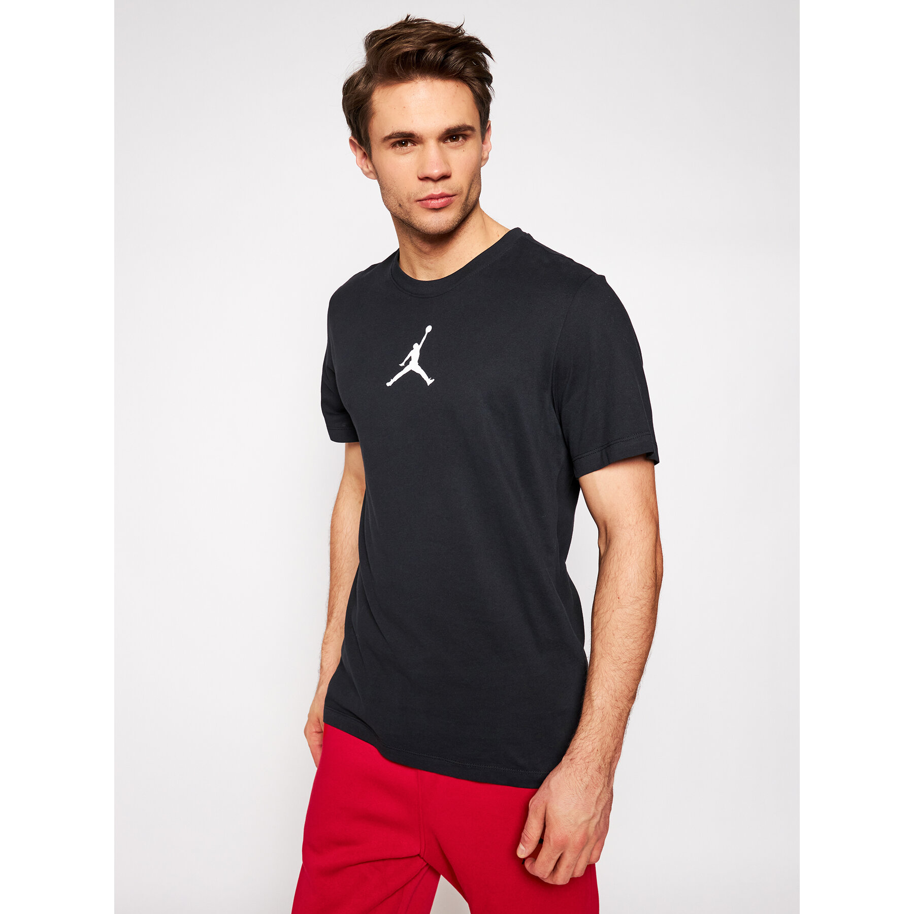 Nike T-Shirt Jordan Jumpman CW5190 Schwarz Standard Fit