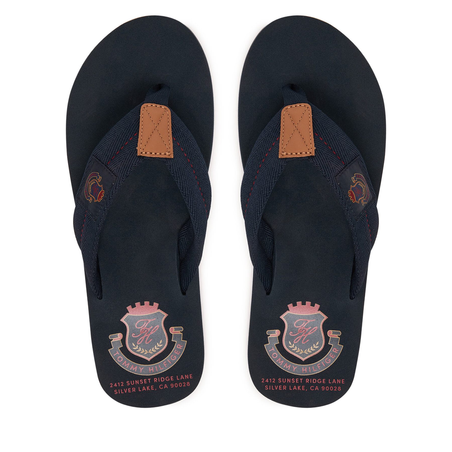 Zehentrenner Tommy Hilfiger Patch Hilfiger Beach Sandal FM0FM05804 Dunkelblau
