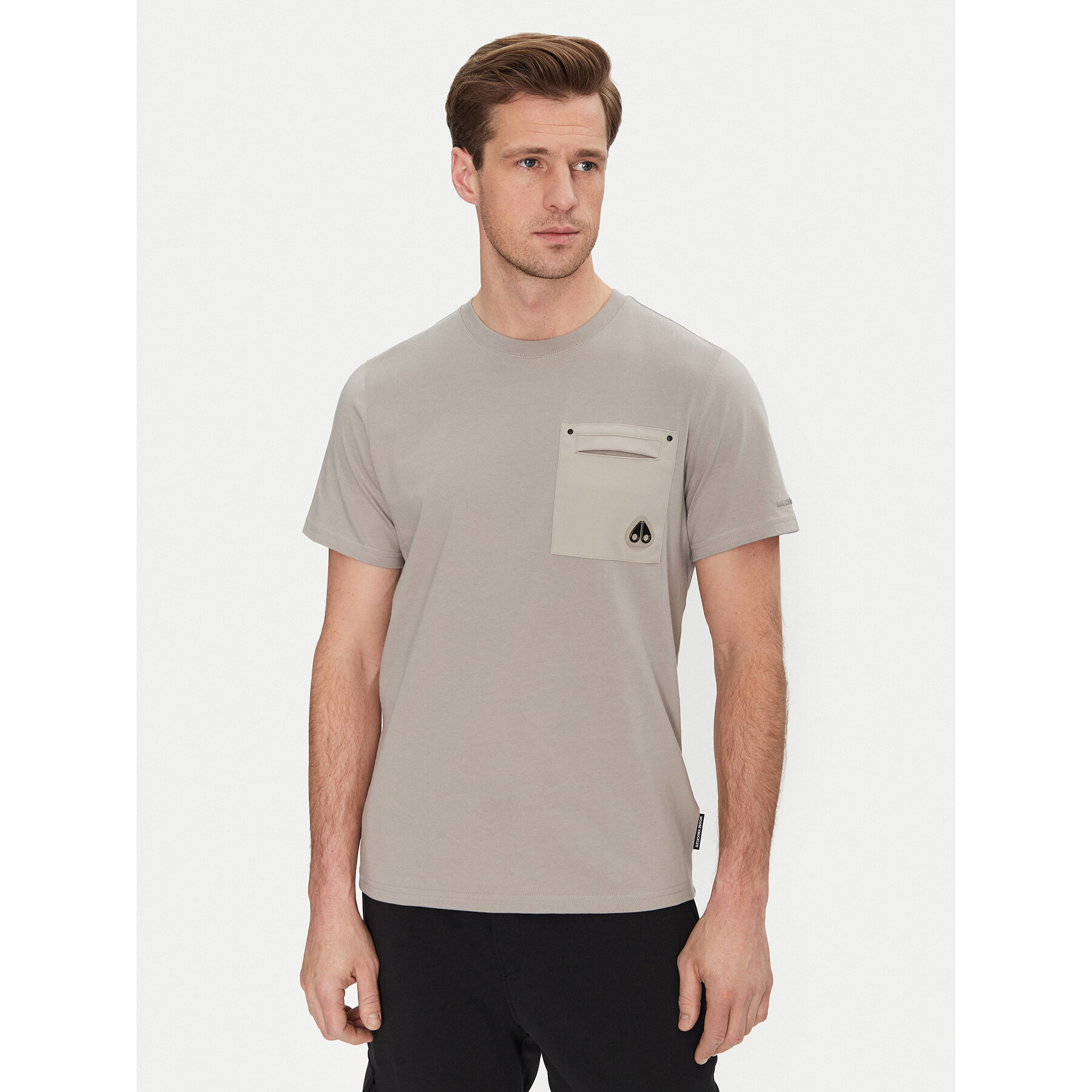 Moose Knuckles T-Shirt Dalon M15MT733 Grau Regular Fit