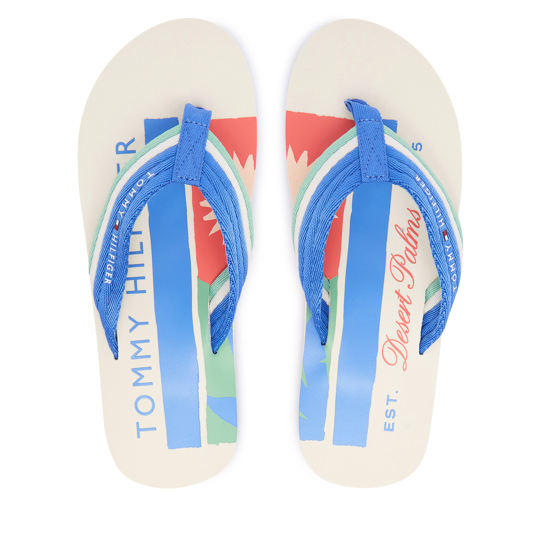 Zehentrenner Tommy Hilfiger Patch Hilfiger Beach Sandal FM0FM05903 Blau