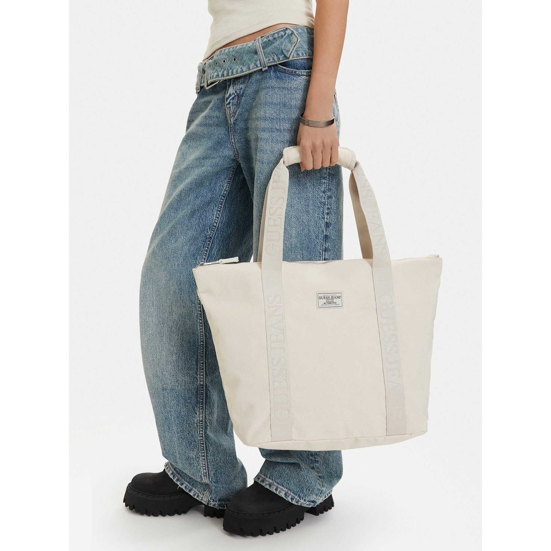 Handtasche Guess Jeans CWBEO-GUESS-B-016-09 Écru