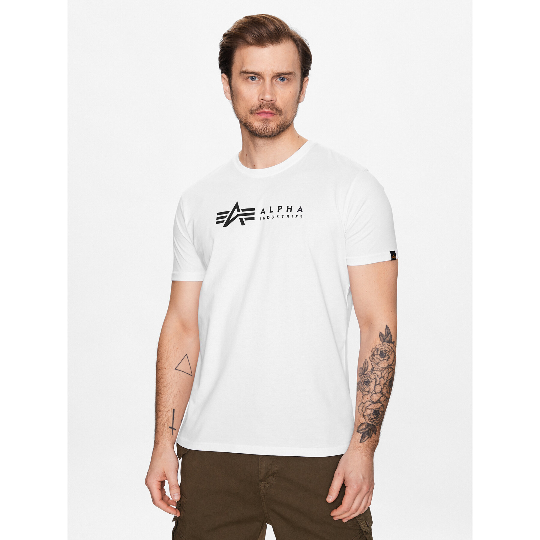 Alpha Industries T-Shirt-Set Alpha Label 118534 Weiß Regular Fit