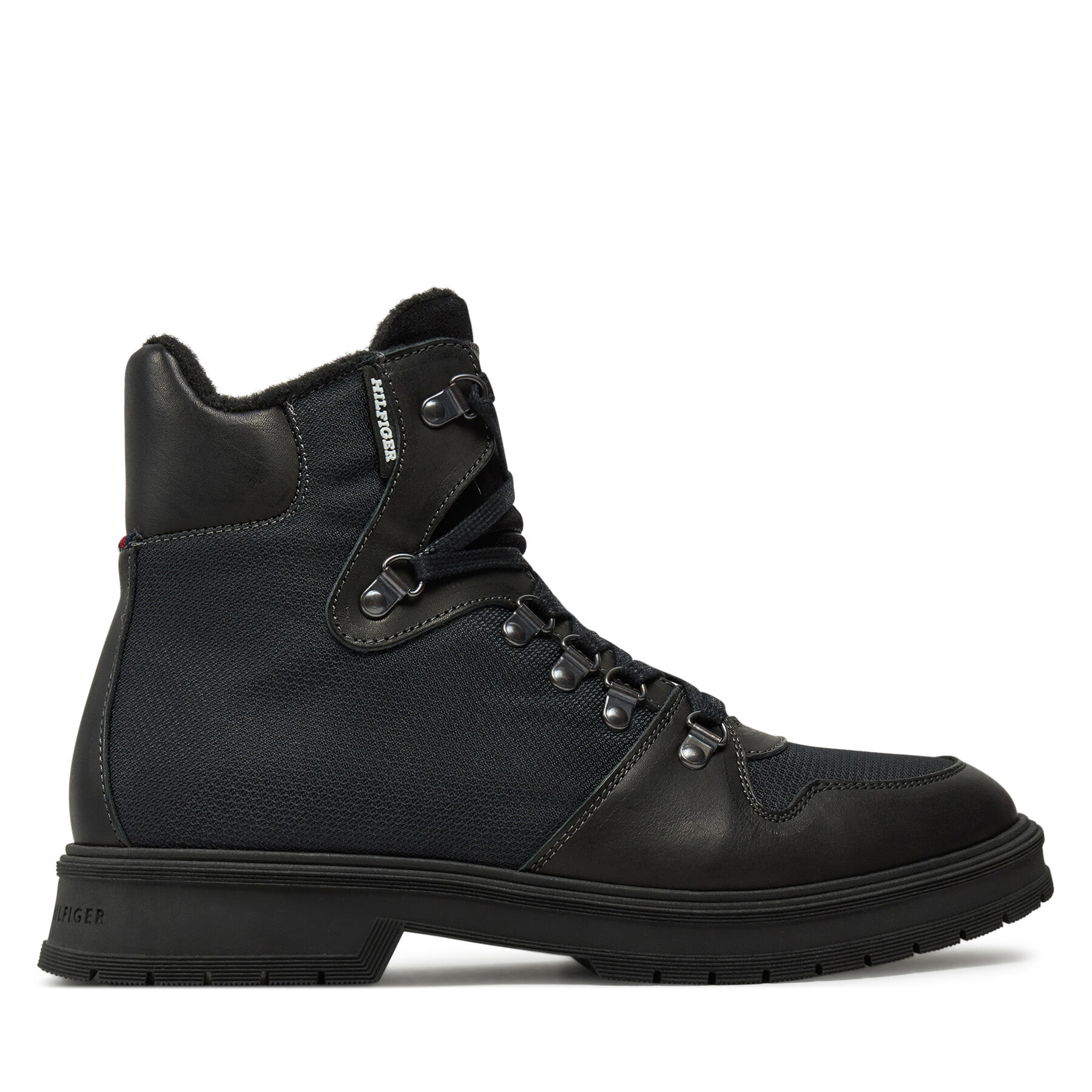 Schnürschuhe Tommy Hilfiger Hilfiger Warm Cordura Mix Boot FM0FM05180 Schwarz