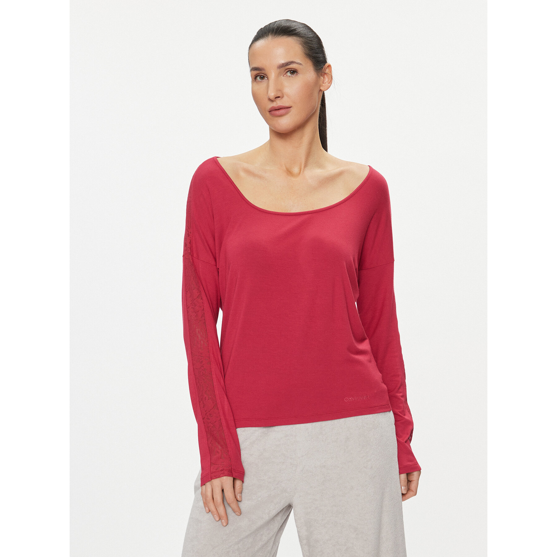 Calvin Klein Underwear Pyjama-T-Shirt 000QS7006E Rot Regular Fit