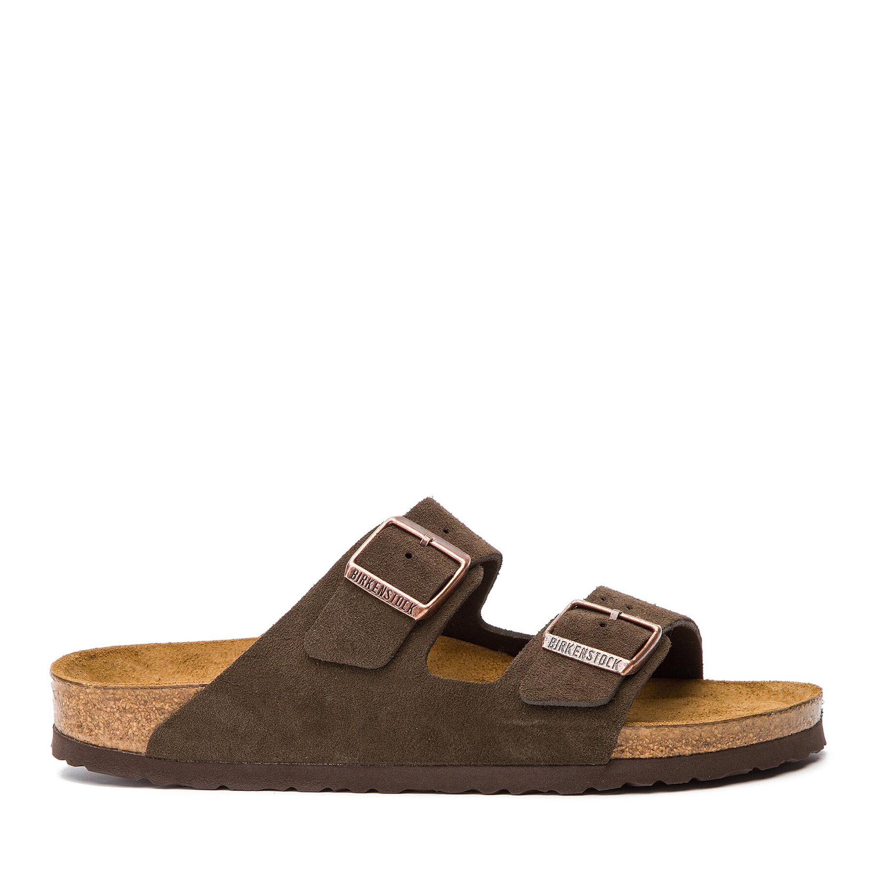 Pantoletten Birkenstock Arizona zamsz 0951313 Braun