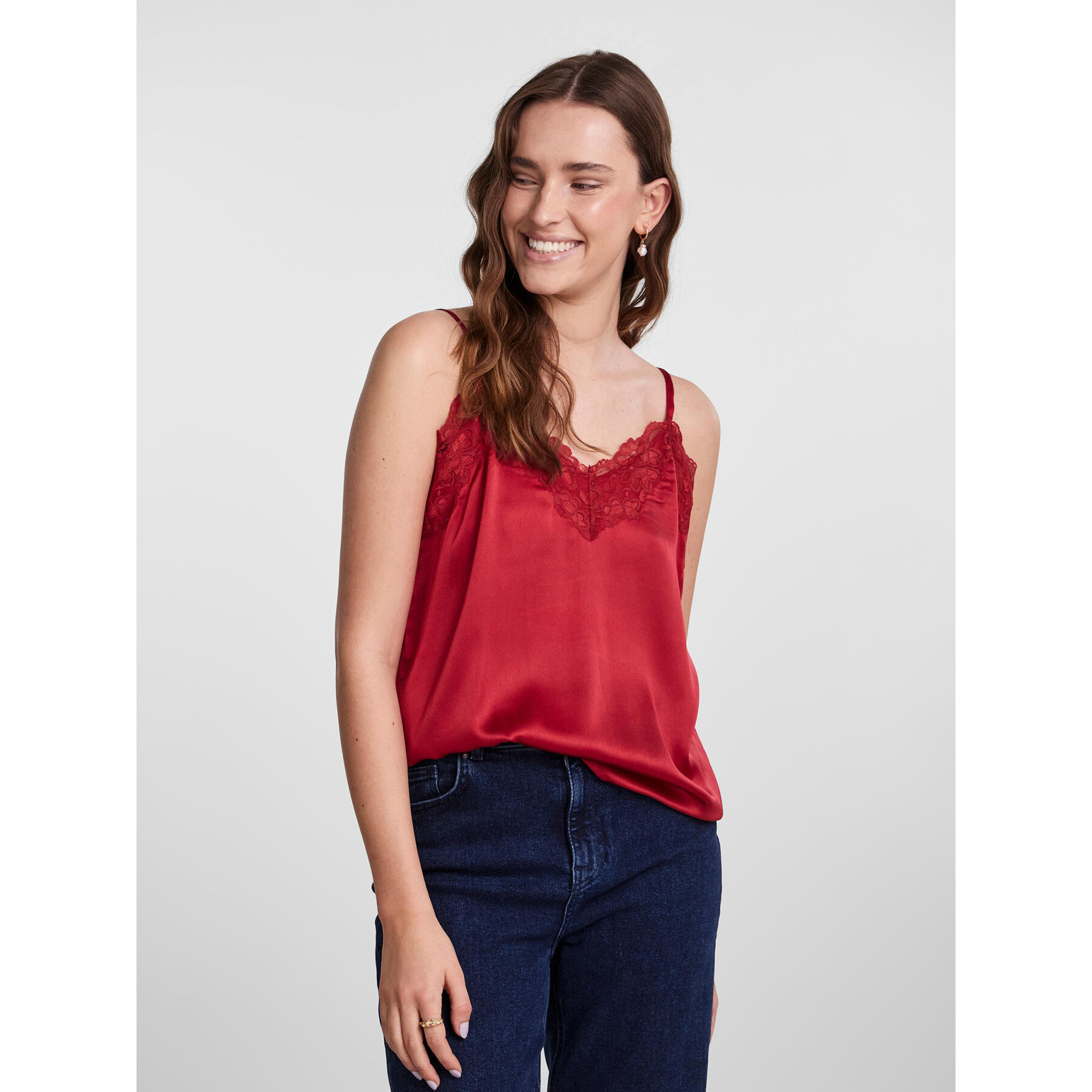 Pieces Pyjama 17142952 Rot Regular Fit