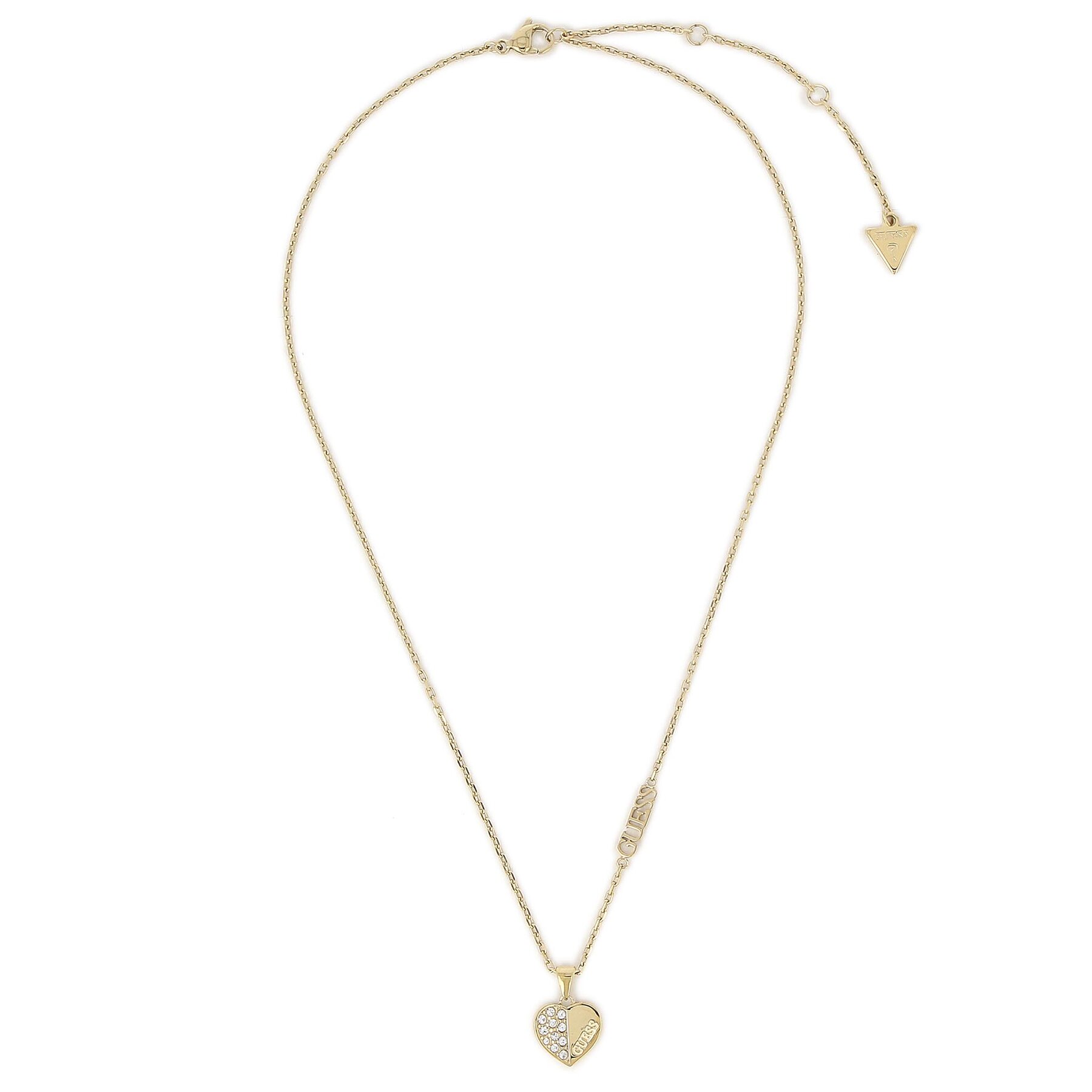 Halskette Guess Lovely Guess JUBN03 035JW Gelb vergoldet