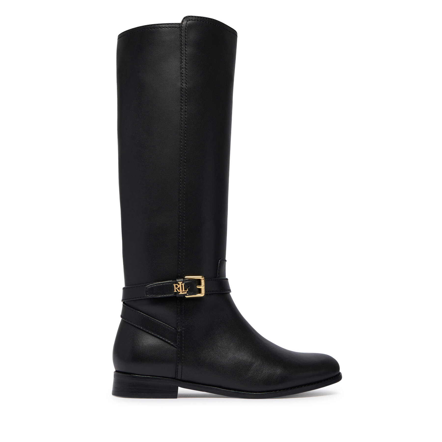 Klassische Stiefel LAUREN RALPH LAUREN Brooke II Calfskin Tall Boot 802974383004 Schwarz