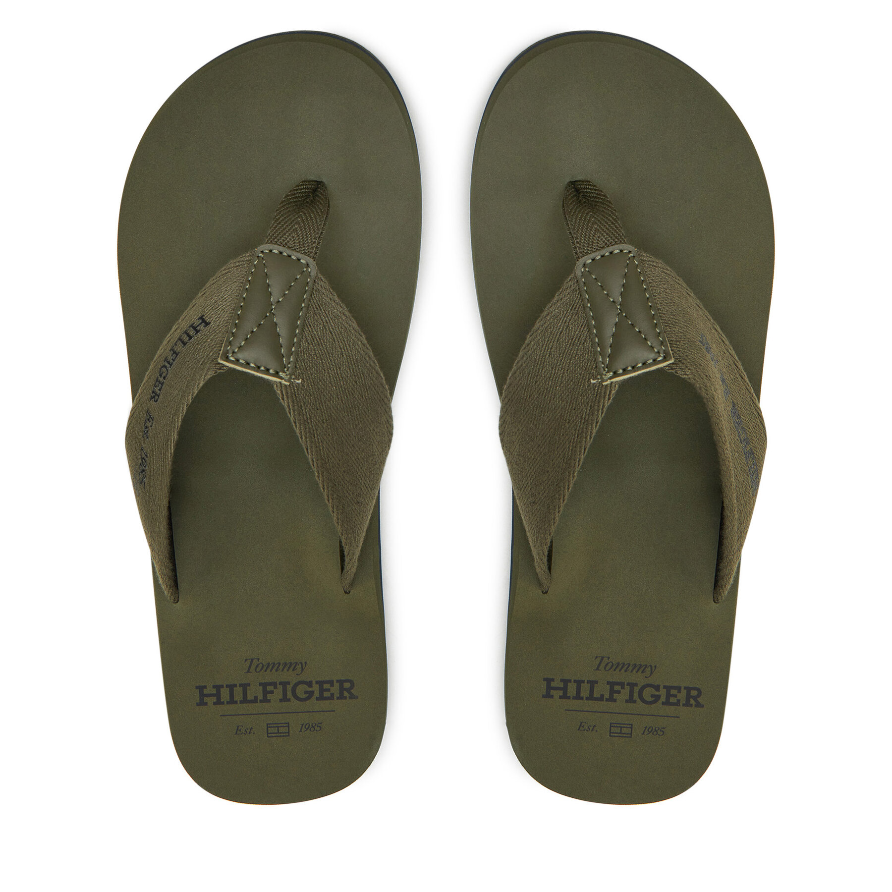 Zehentrenner Tommy Hilfiger Hilfiger 85 Beach Sandal FM0FM05339 Grün
