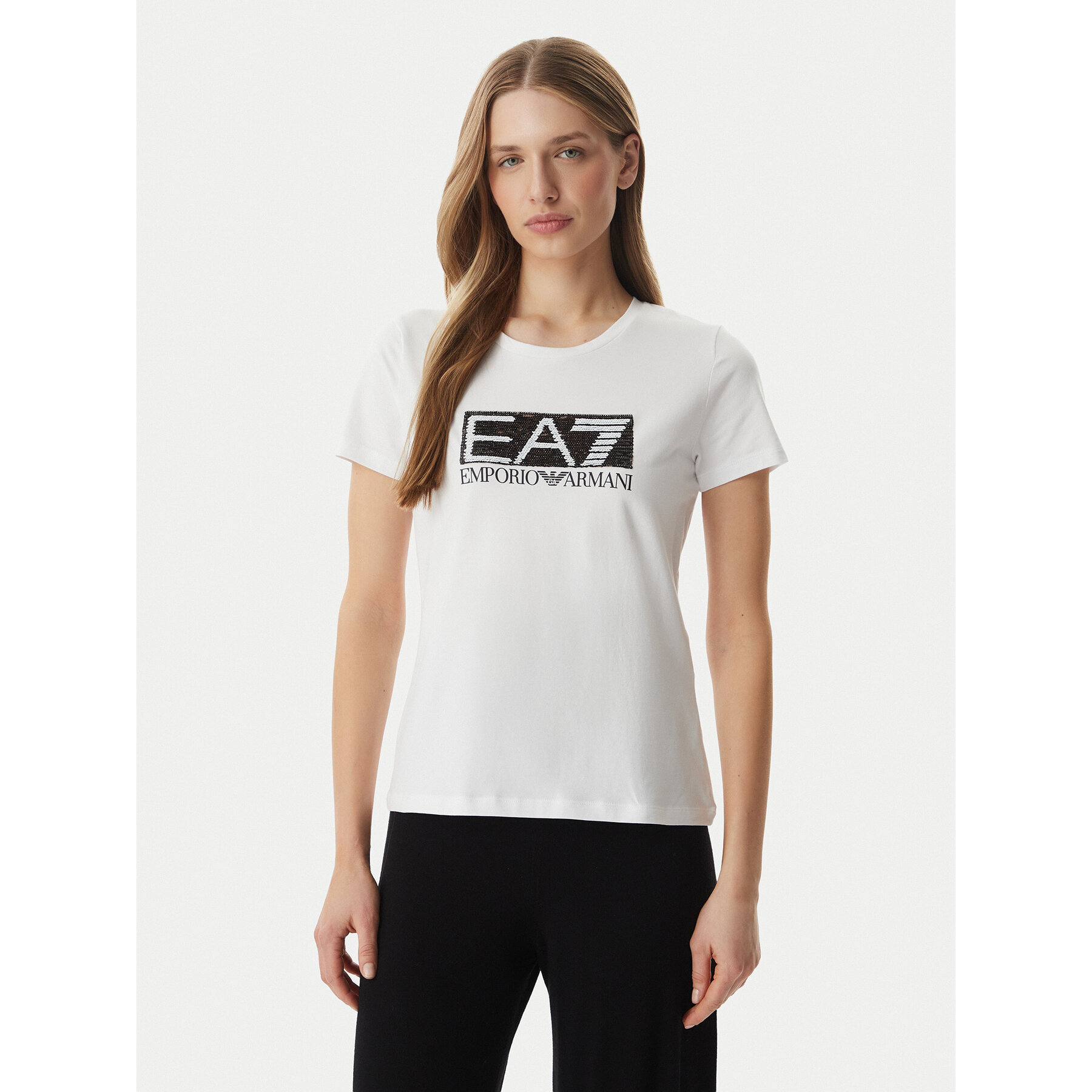 EA7 Emporio Armani T-Shirt 7W001093 AF10373 U0002 Weiß Regular Fit