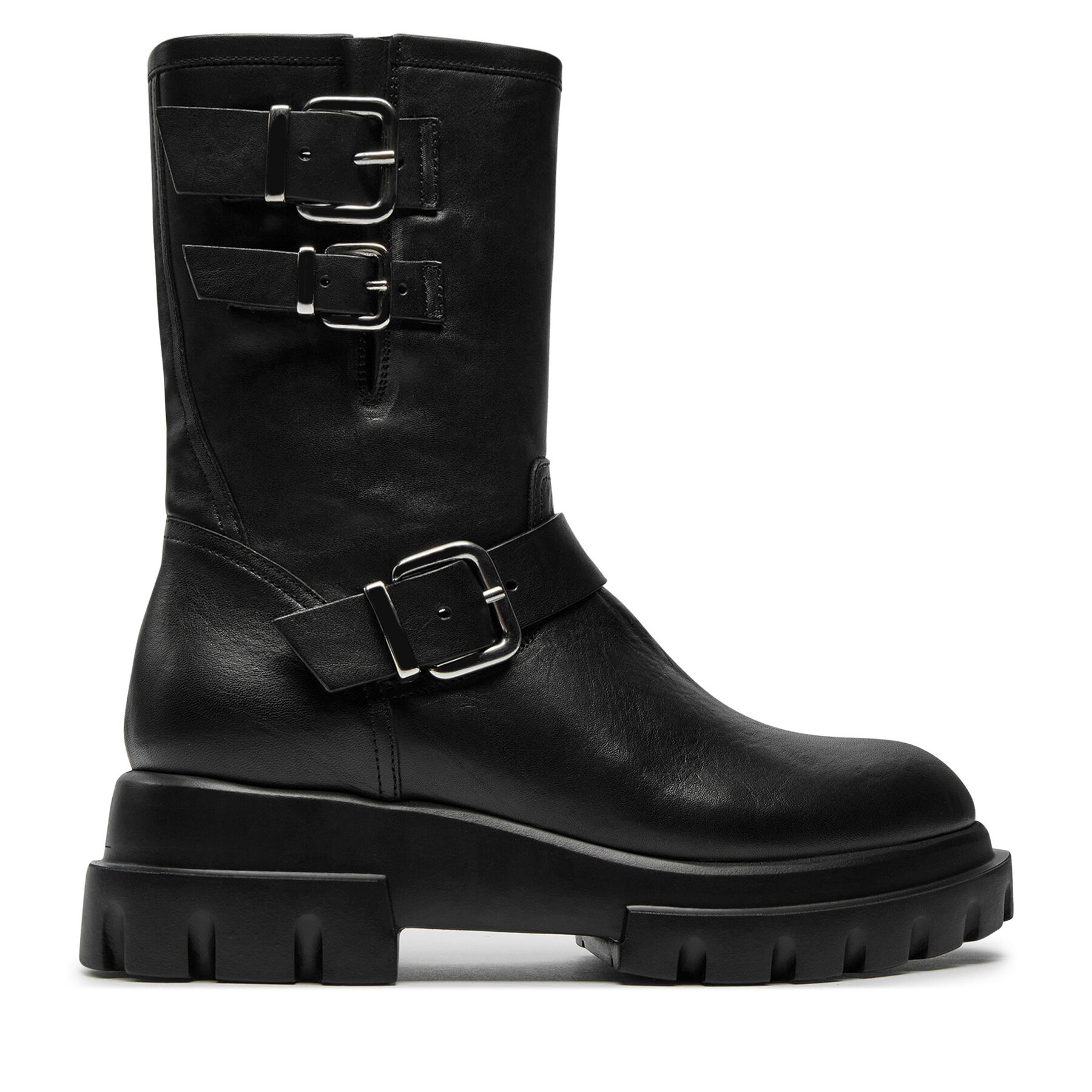 Stiefeletten AGL Chunky Biker D756589PGKD0711013 Schwarz