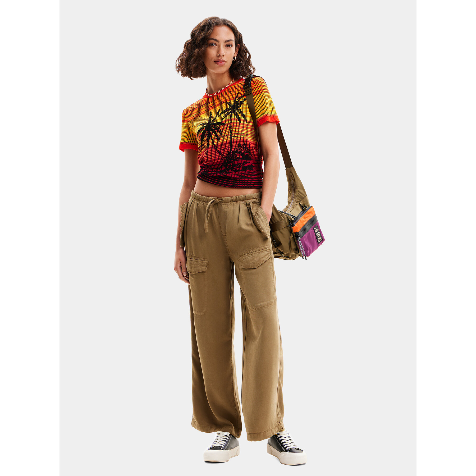 Desigual T-Shirt Dubai 24SWTK87 Orange Regular Fit