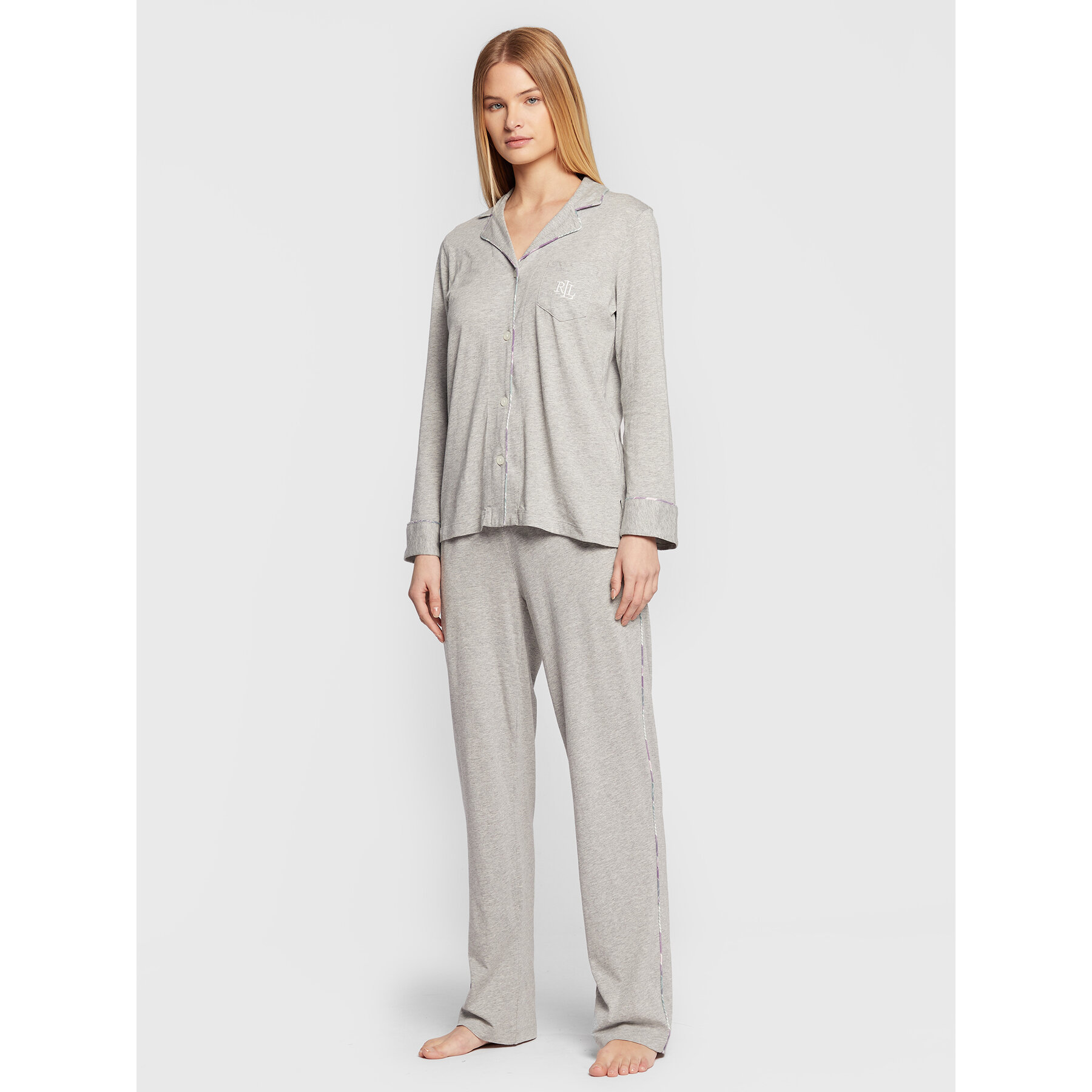 Lauren Ralph Lauren Pyjama ILN92196 Grau Regular Fit