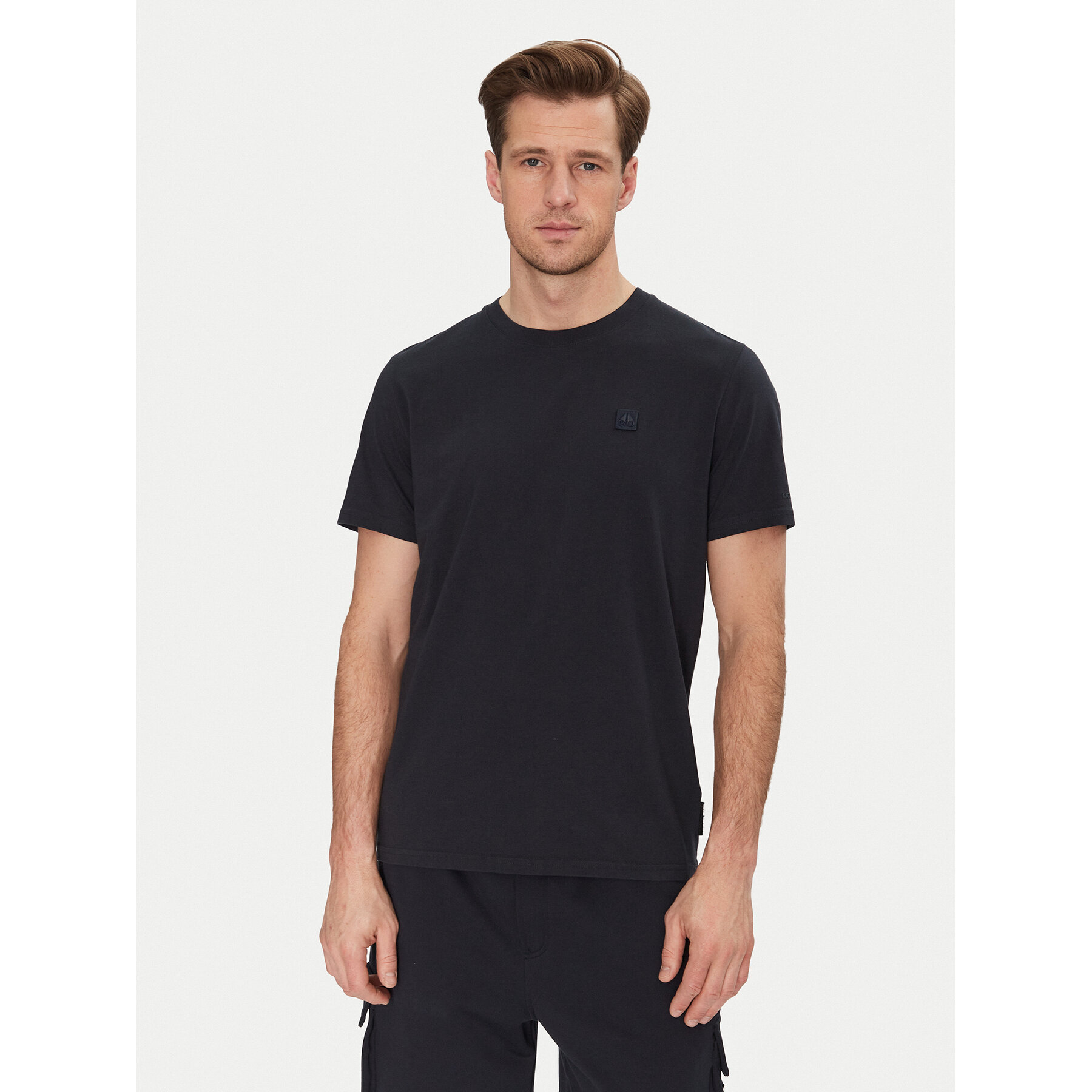 Moose Knuckles T-Shirt Duluth M15MT759 Dunkelblau Regular Fit