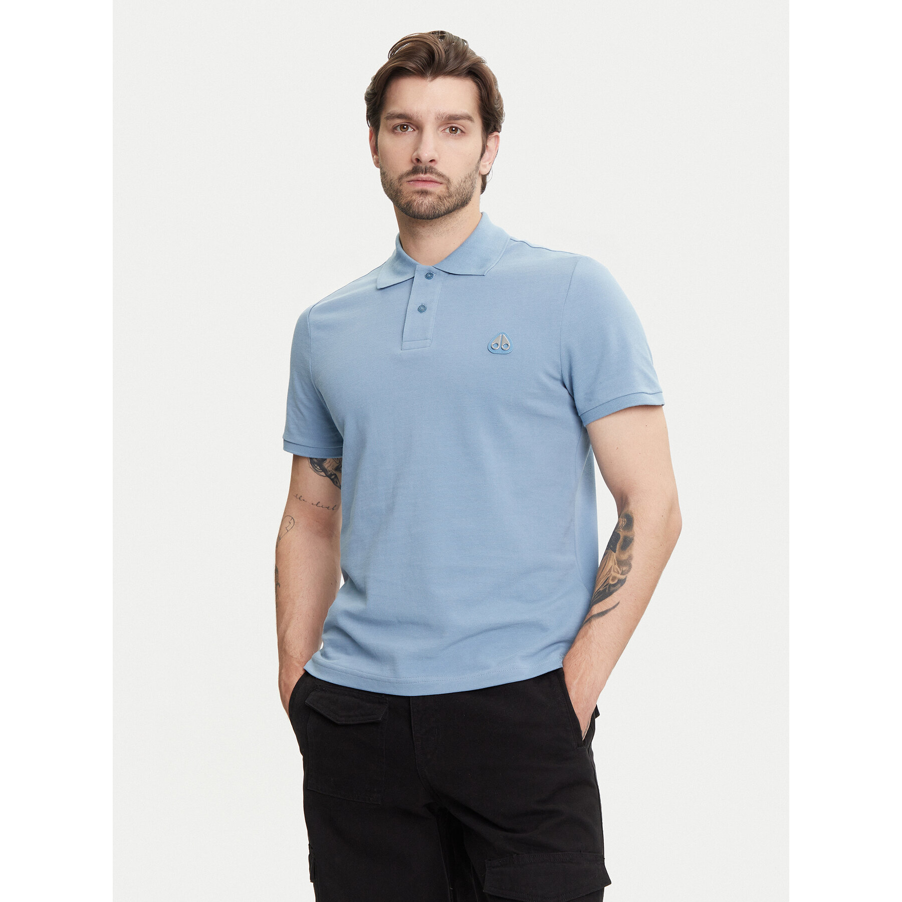Moose Knuckles Poloshirt Everett M34MT712 Blau Slim Fit