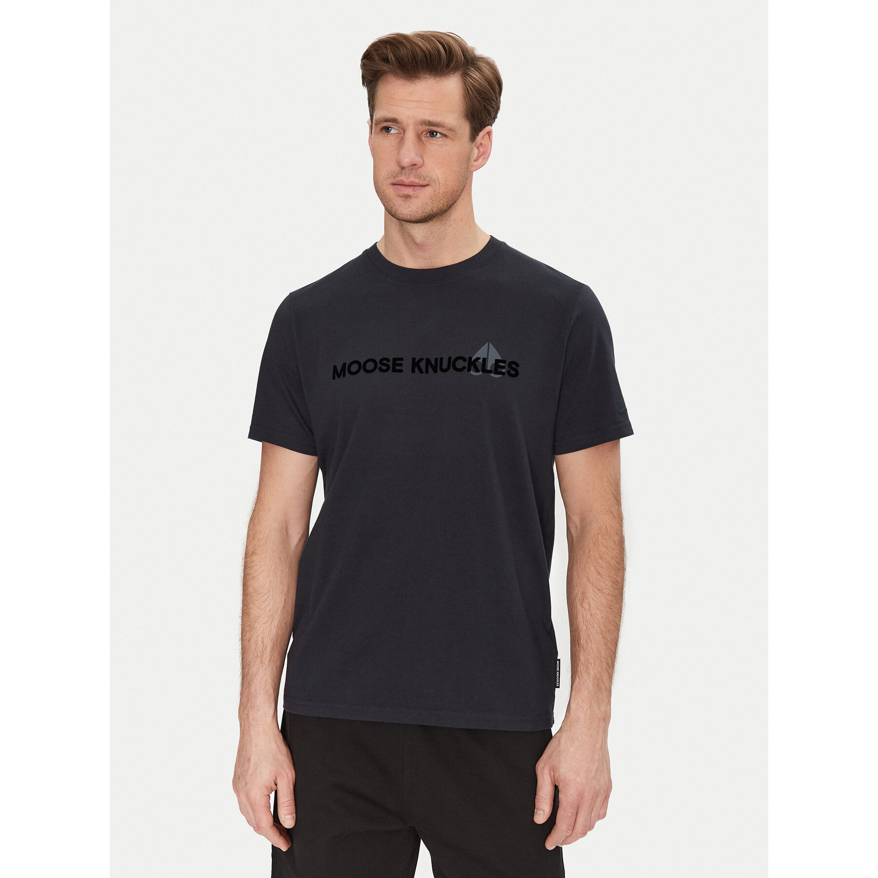 Moose Knuckles T-Shirt Conway M15MT760 Dunkelblau Regular Fit
