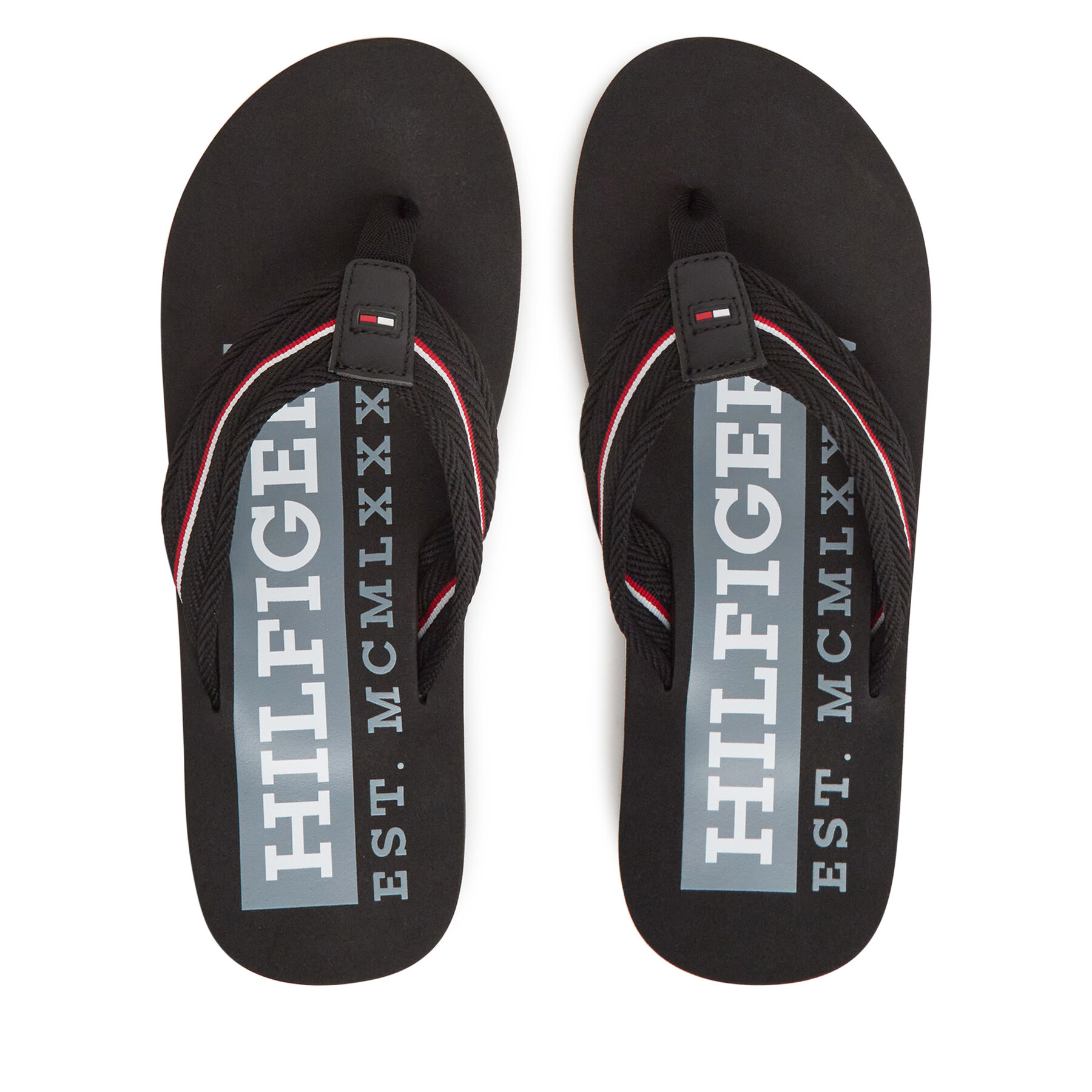 Zehentrenner Tommy Hilfiger Corporate Hilfiger Beach FM0FM05436 Schwarz