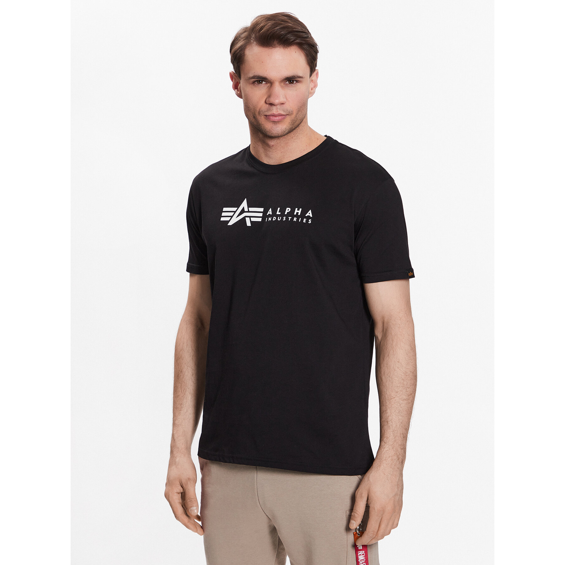 Alpha Industries T-Shirt-Set Alpha Label 118534 Schwarz Regular Fit